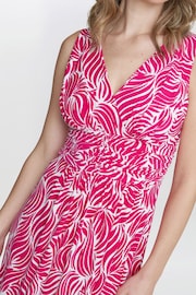 Gina Bacconi Pink Lillian Jersey Maxi Dress - Image 4 of 5