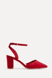 Linzi Red Larsa Wide Fit Pointed Toe Court Shoes - Image 2 of 4