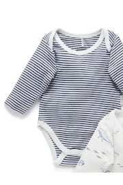 Purebaby Long Sleeve Printed Bodysuit 2 Pack - Image 3 of 4