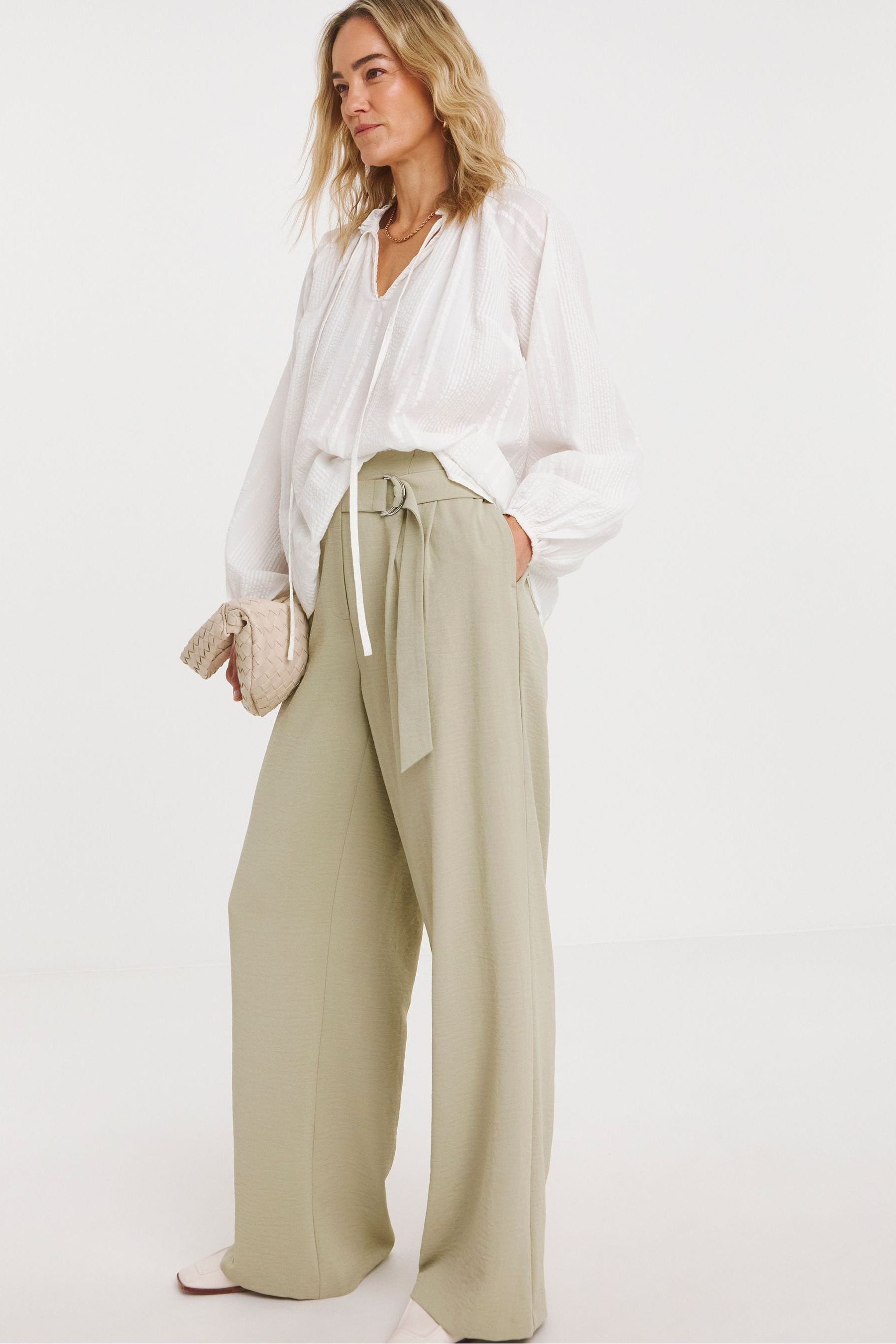 Buy JD Williams Natural JD Williams Natural Belted Trousers from the Next UK online shop