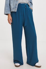 JD Williams Blue JD Williams Natural Belted Trousers - Image 1 of 4