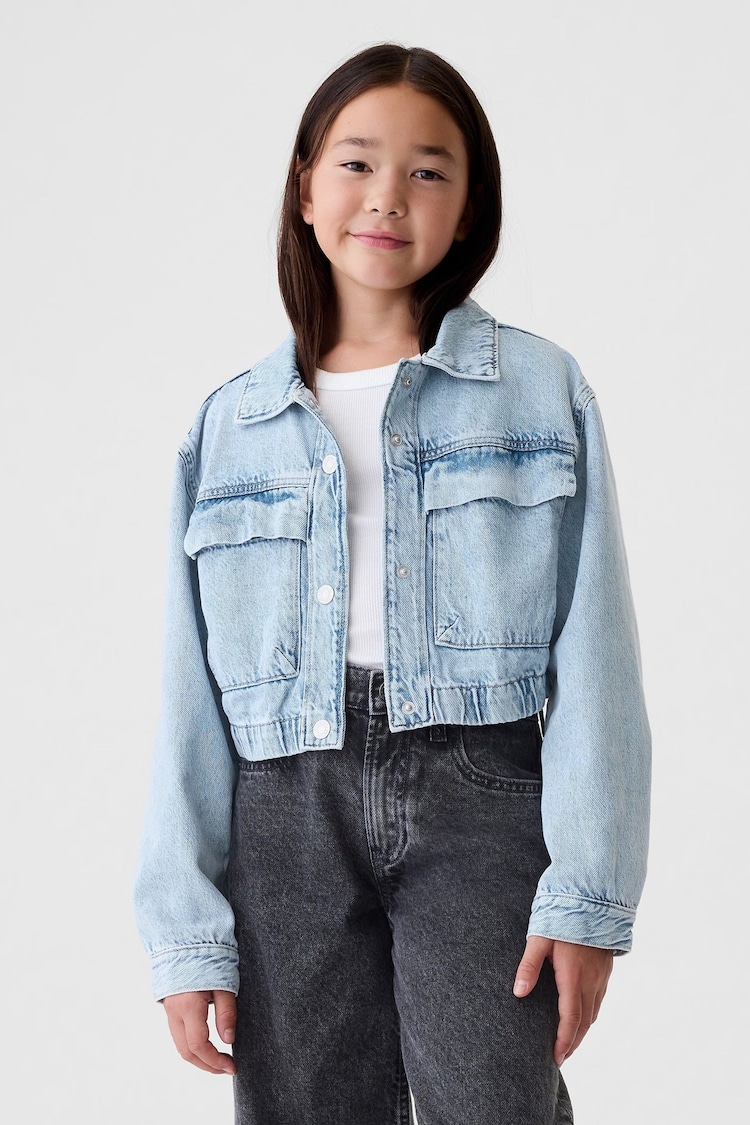 Gap Blue Cropped Denim Jacket (4-13yrs) - Image 1 of 5