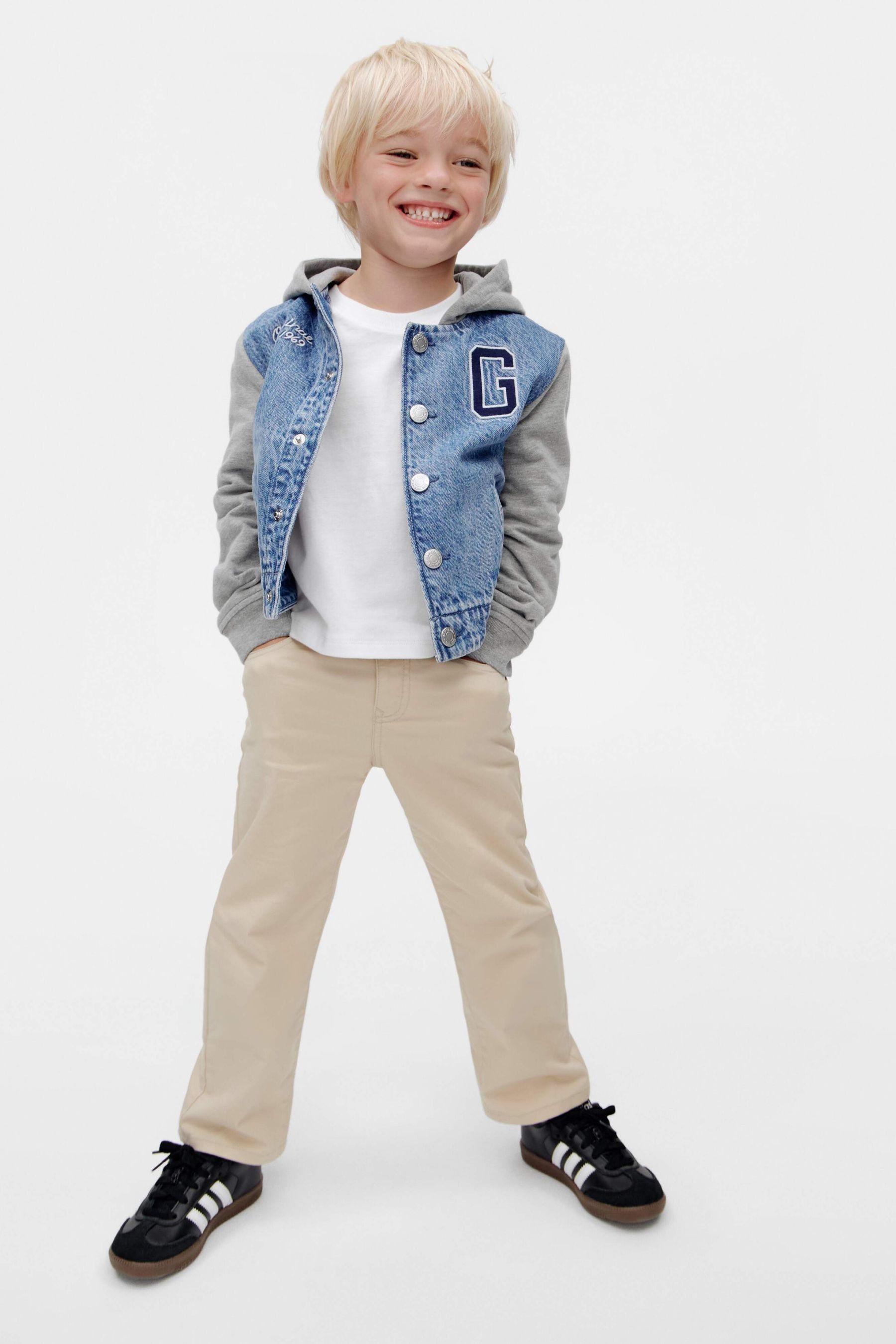 Buy Gap Blue Dinosaur Varsity Denim Hoodie Jacket 6mths 5yrs from the Next UK online shop