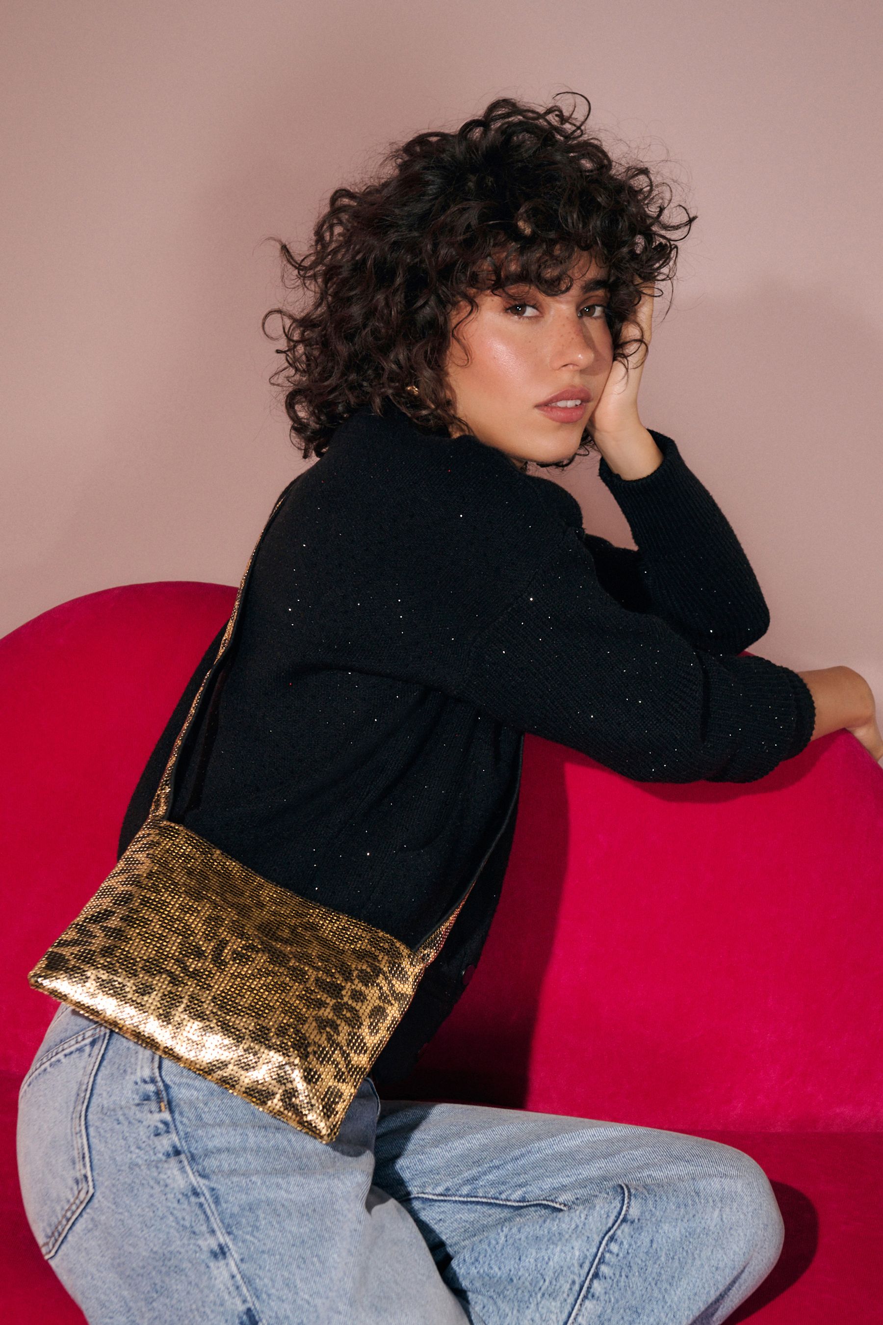 Gold chainmail bag deals