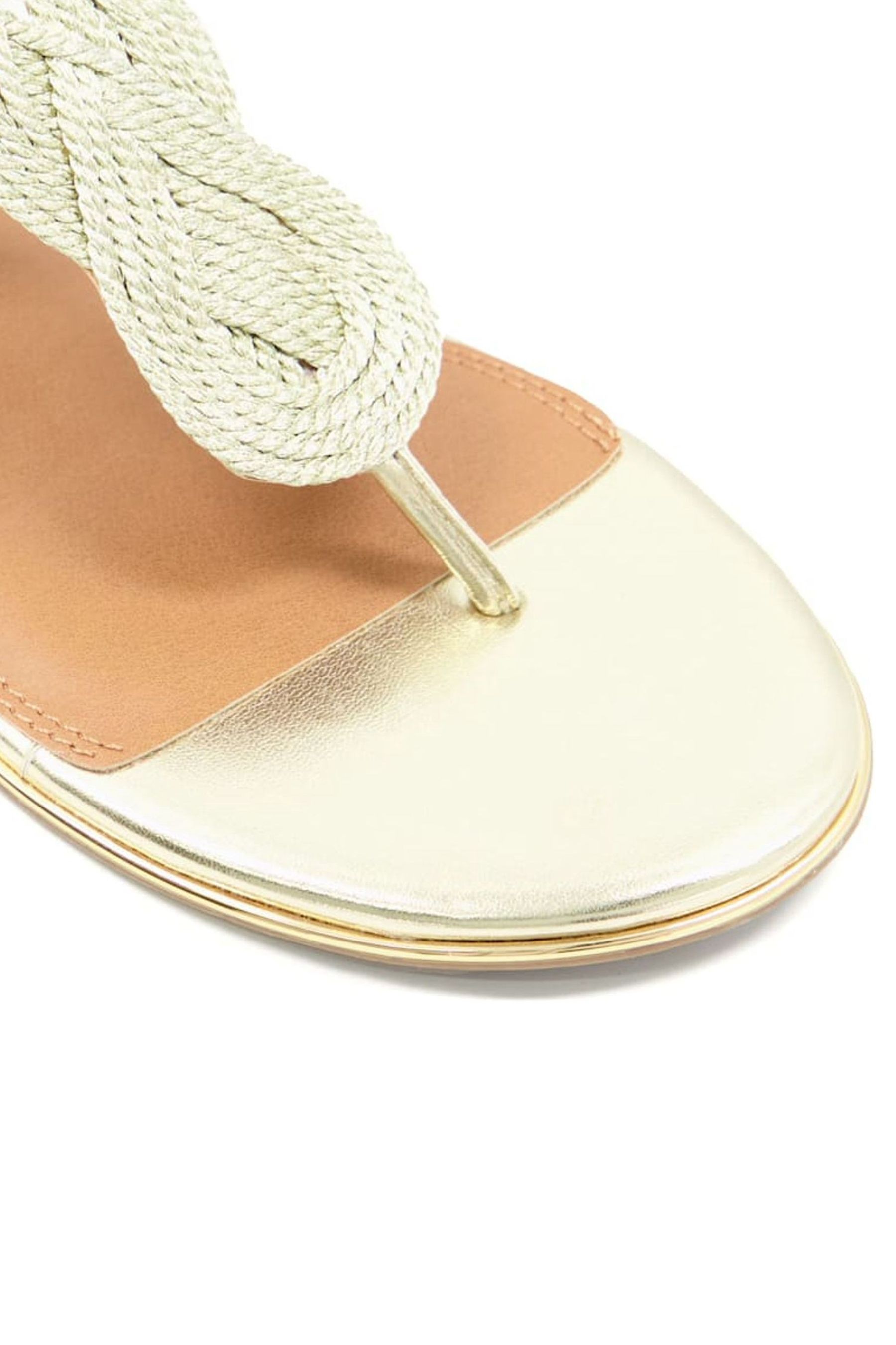 Buy Dune London Gold Logics Twist Toe Post Sandals from Next Luxembourg