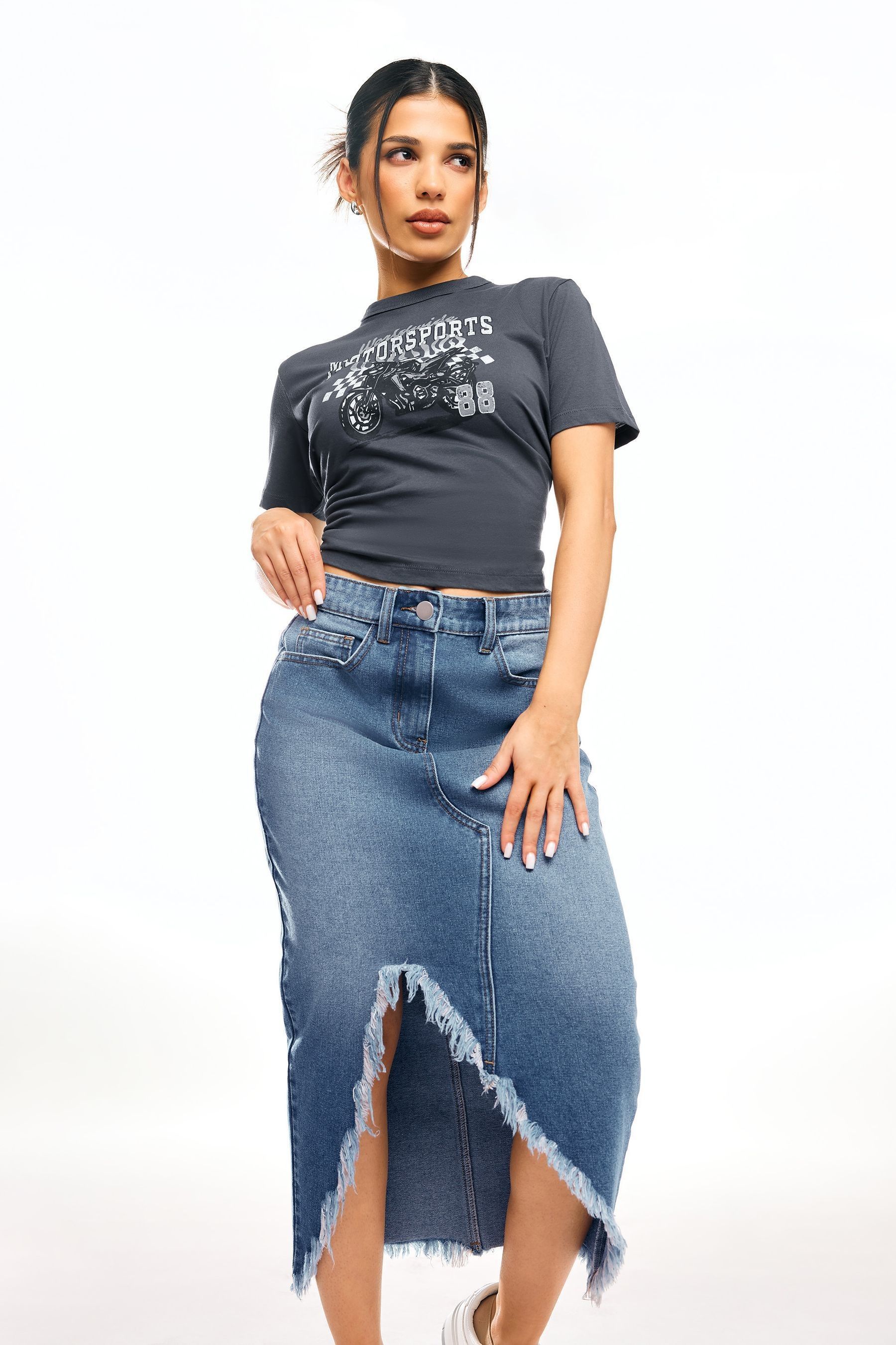 Monsoon blue 73 denim skirt online
