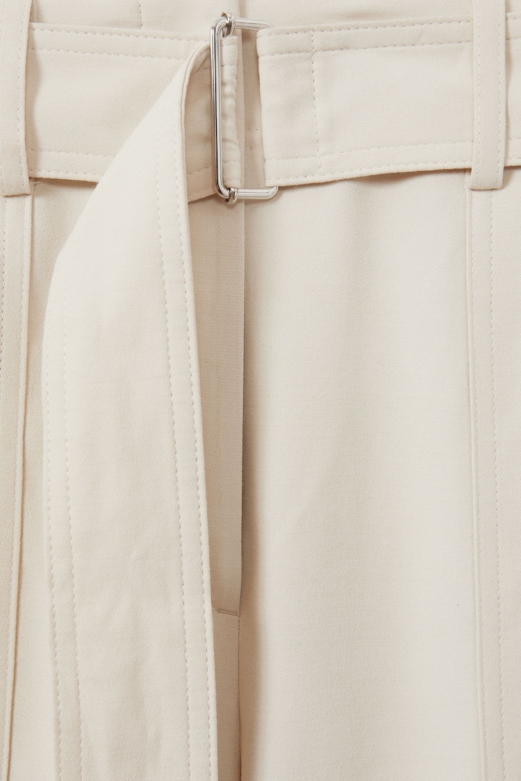 Reiss Ivory Iris Atelier Wide Leg Crepe Trousers with Wool - Image 7 of 7