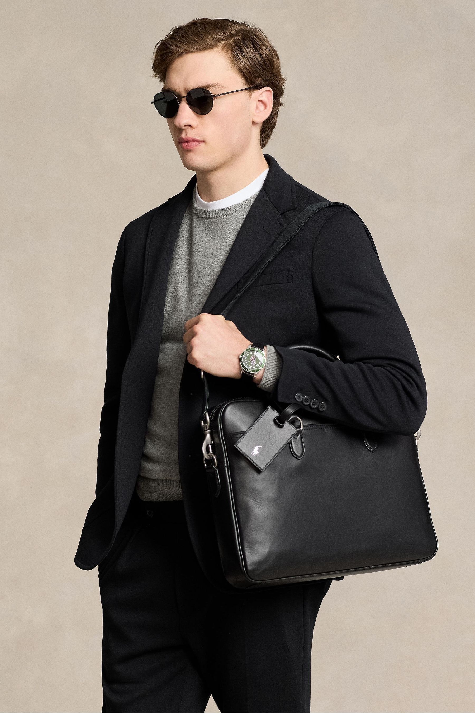 Polo ralph lauren pebbled leather briefcase best sale
