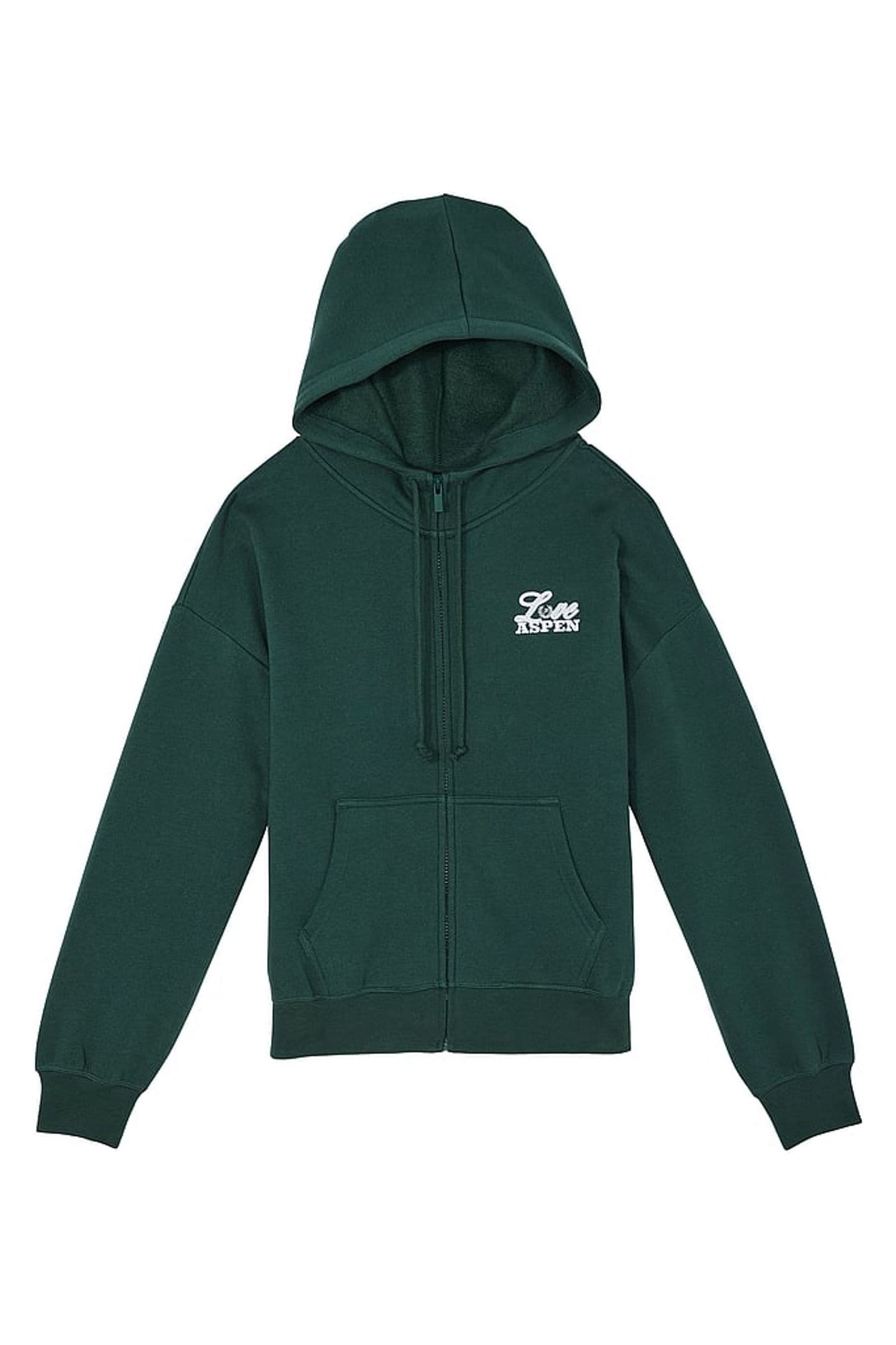 Buy Victoria s Secret PINK Deep Forest Green Zip Up Fleece Hoodie from the Next UK online shop