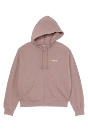 Victoria's Secret PINK Iced Coffee Brown Zip Up Fleece Hoodie - Image 1 of 1