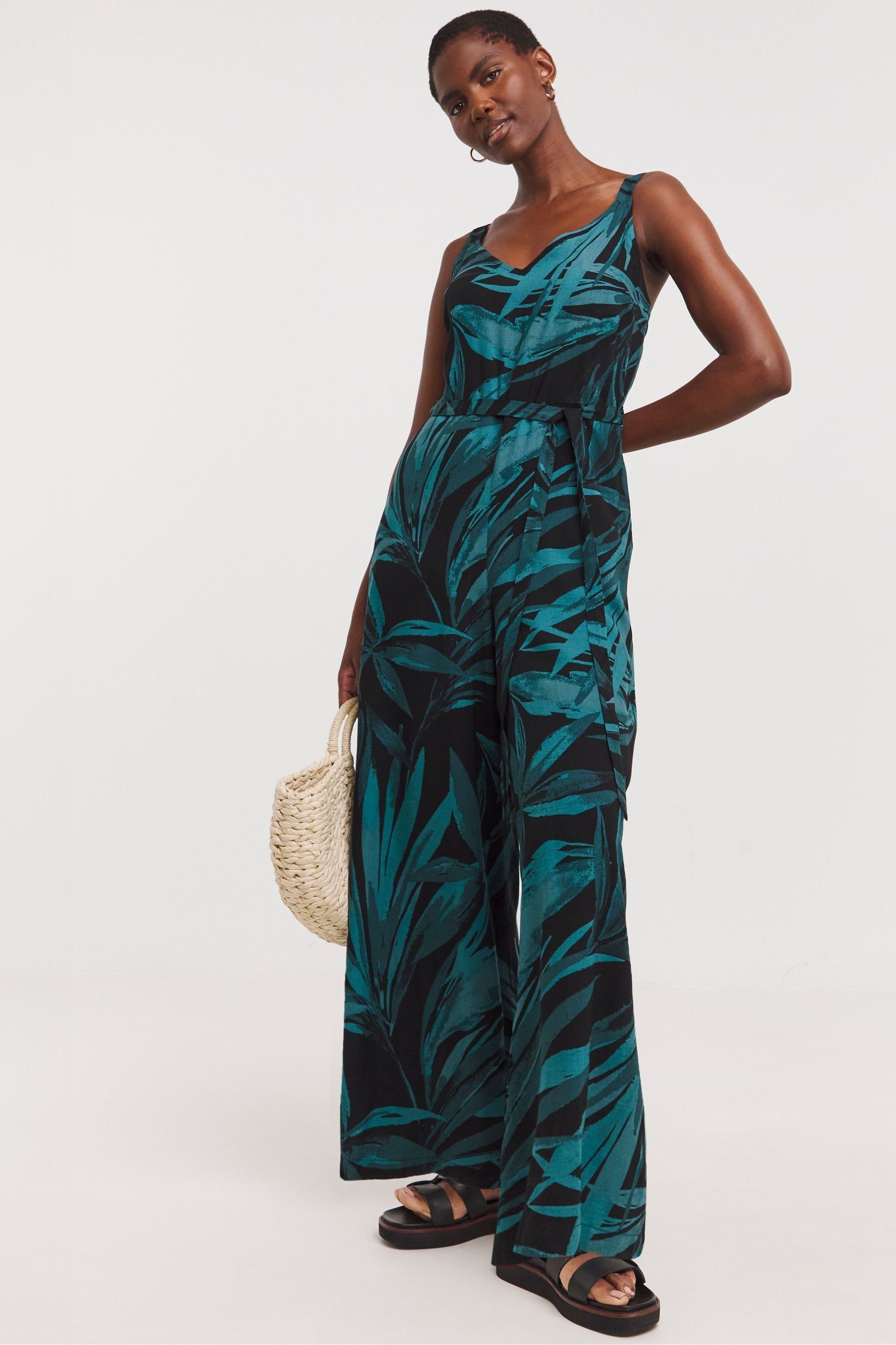 Green strappy jumpsuit on sale