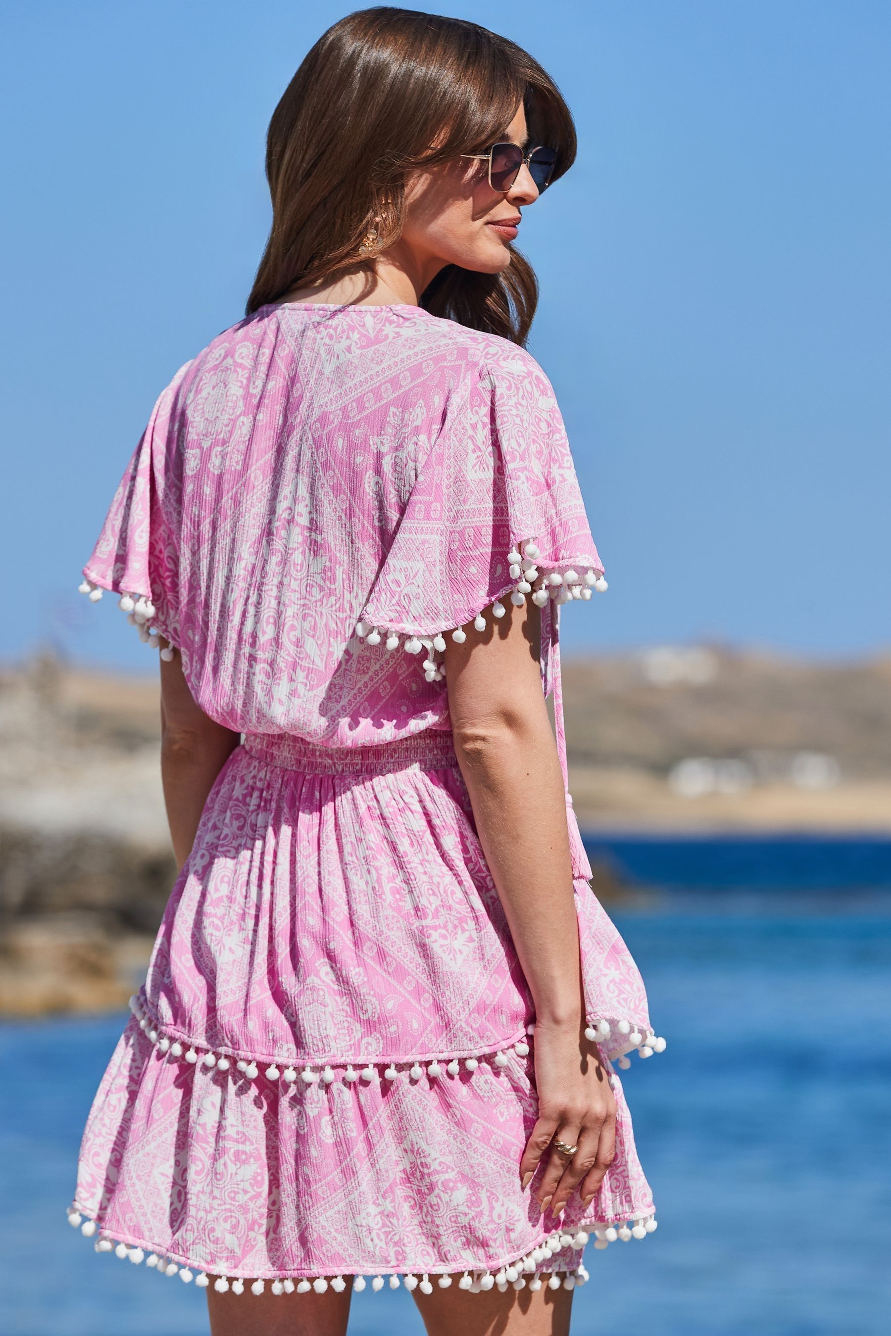 Pom pom beach dress sale