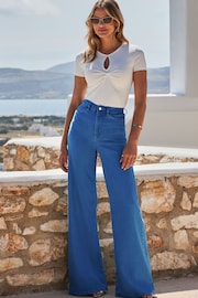 Sosandar Blue Palazzo Jeans - Image 1 of 5