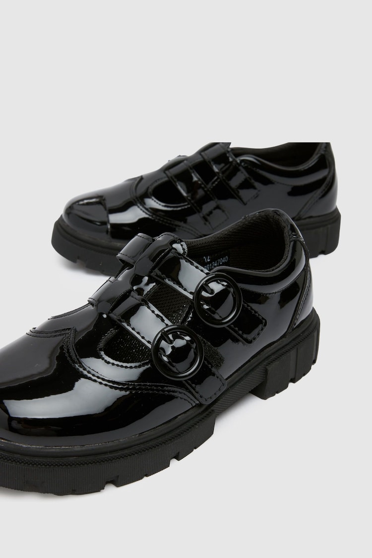 Schuh Junior BTS Lovey T-Bar Black Shoes - Image 4 of 4