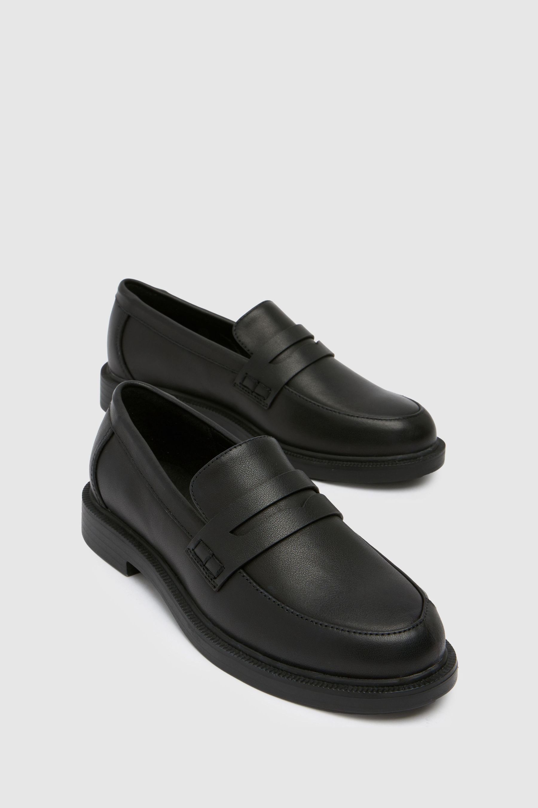Buy Schuh Junior BTS Libby Black Loafers from Next USA