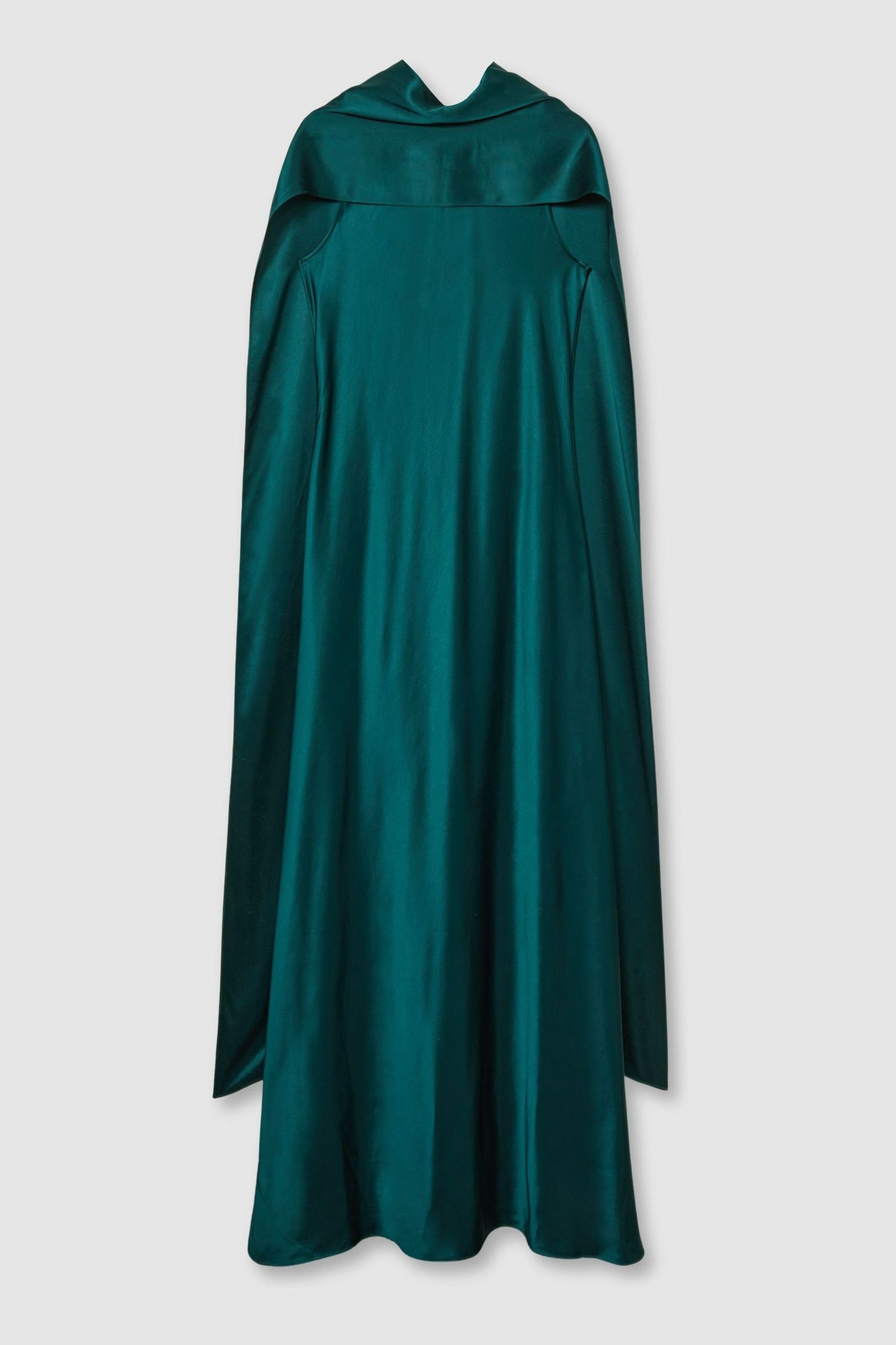 Satin cape dress on sale