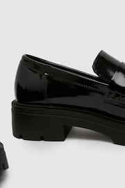 Schuh Livia Chunky Patent Black Loafers - Image 4 of 4