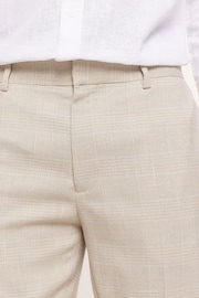 River Island Brown Check Regular Fit Suit Trousers - Image 3 of 4