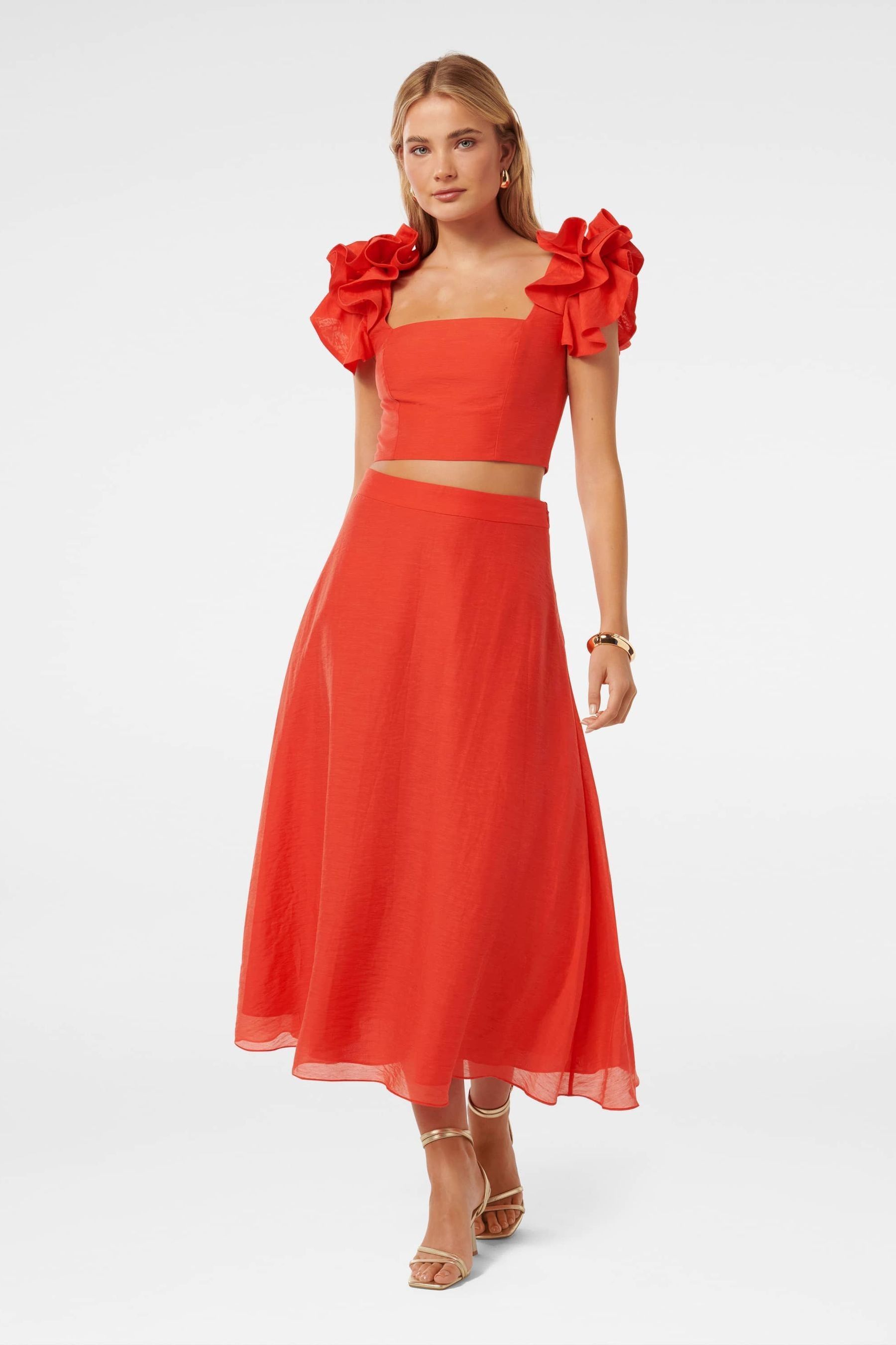 Buy Forever New Red Celeste Formal Midi Skirt from Next Luxembourg