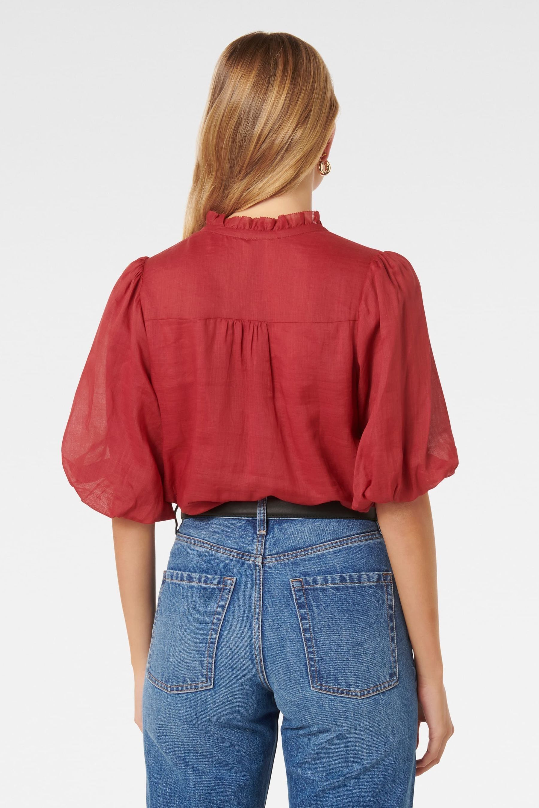 Buy Forever New Red Paloma Puff Sleeves Blouse from the Next UK online shop