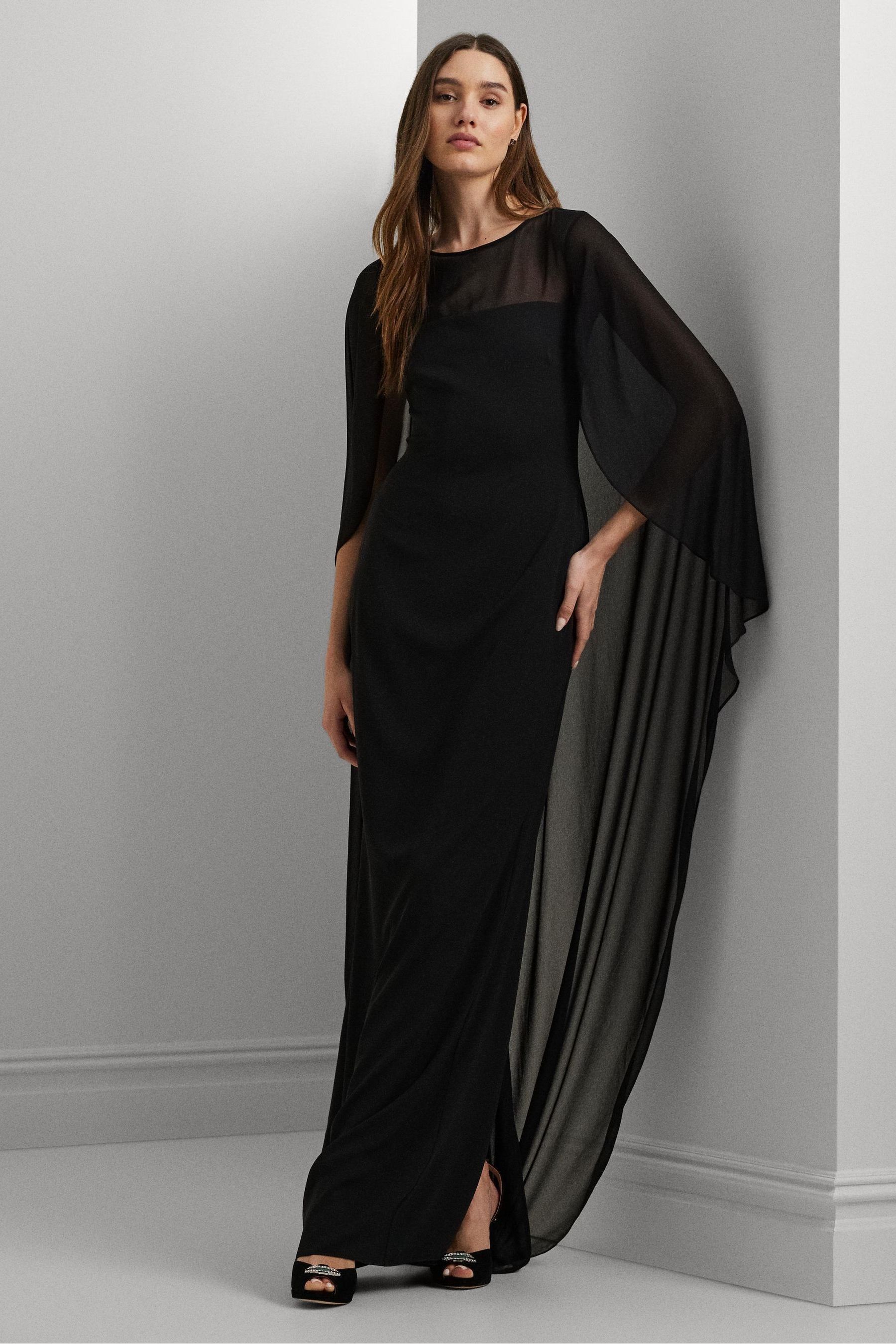 Ralph lauren black evening dress store