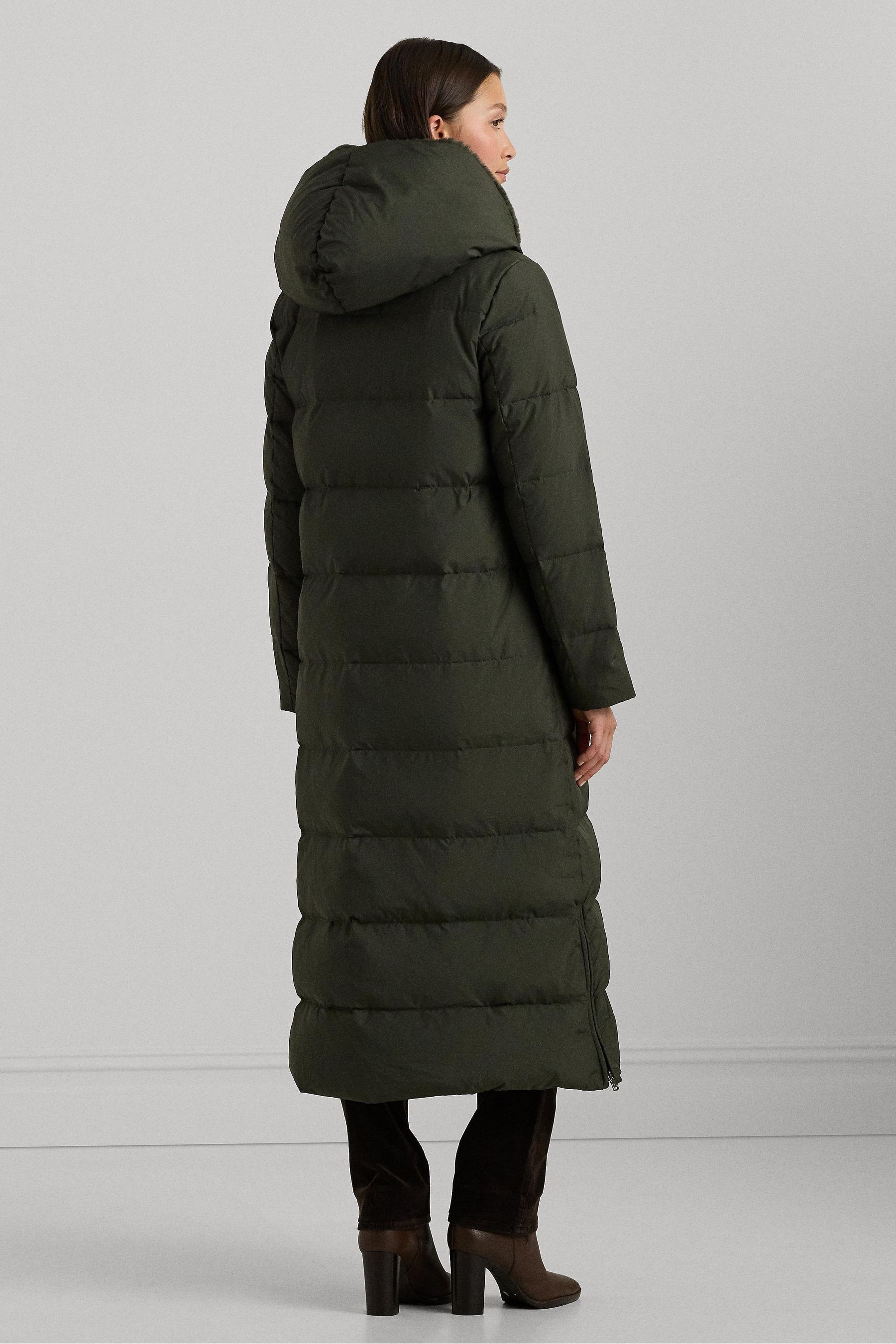 Buy Lauren Ralph Lauren Matte Finish Faux Fur Trim Maxi Puffer Coat from the Next UK online shop