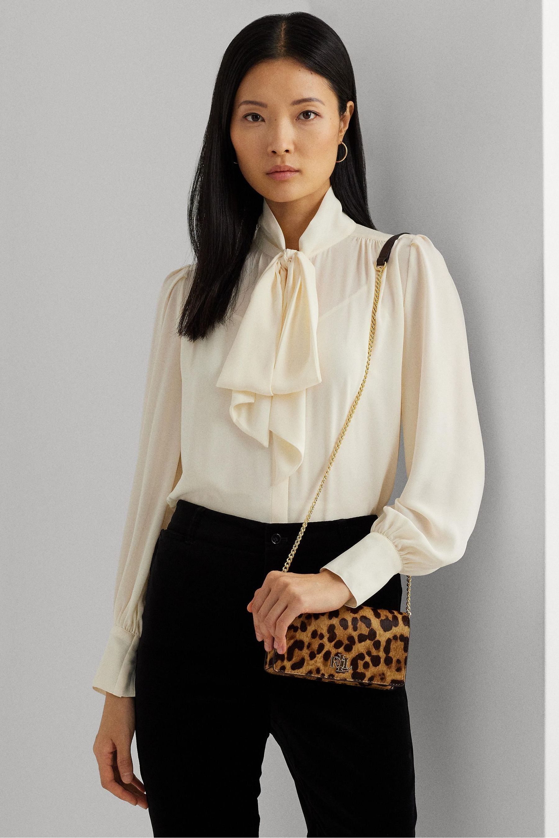Buy Lauren Ralph Lauren Leopard Print Textured Leather Crossbody Bag from the Next UK online shop