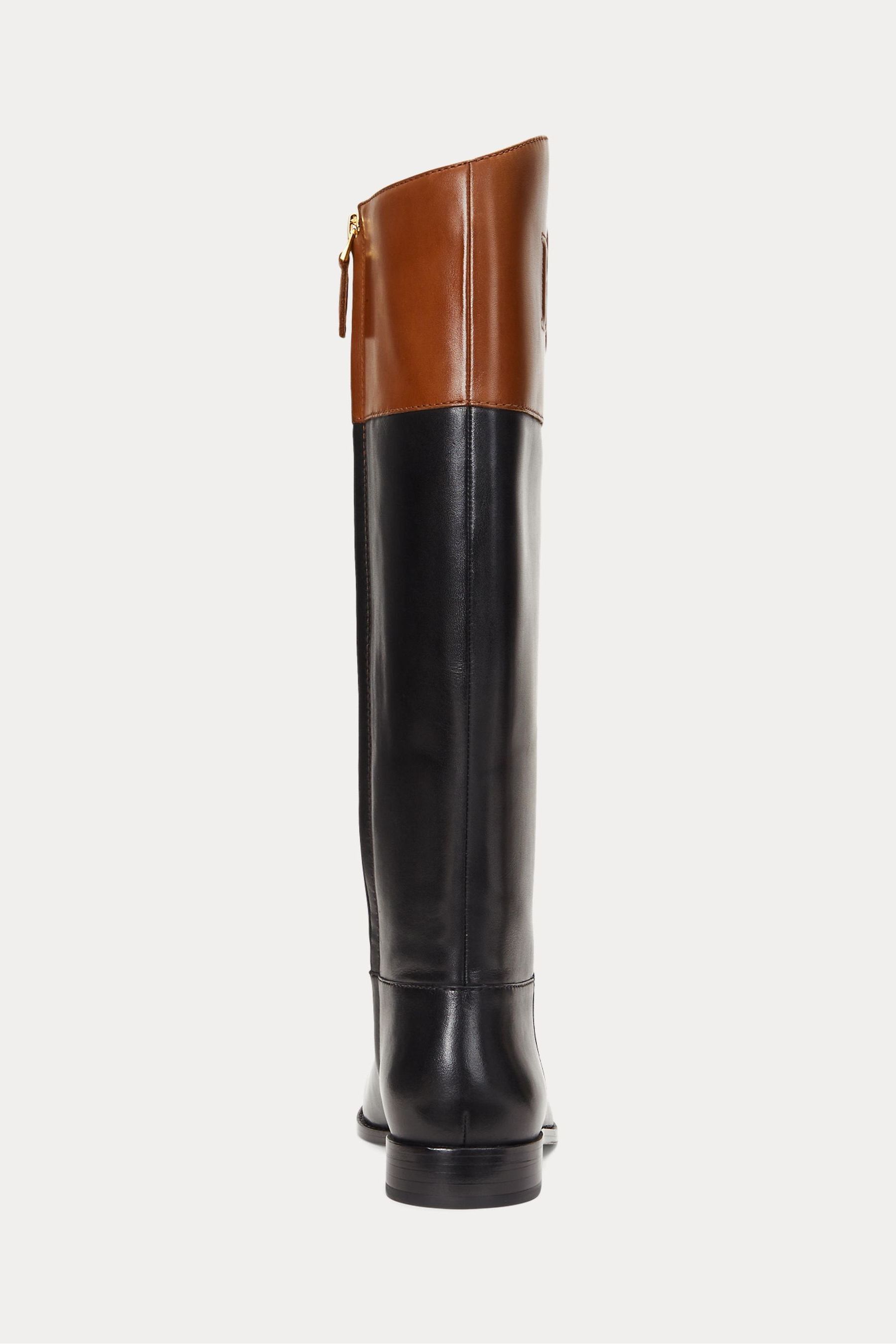 Buy Lauren Ralph Lauren Justine Two Tone Leather Riding Boots from Next France