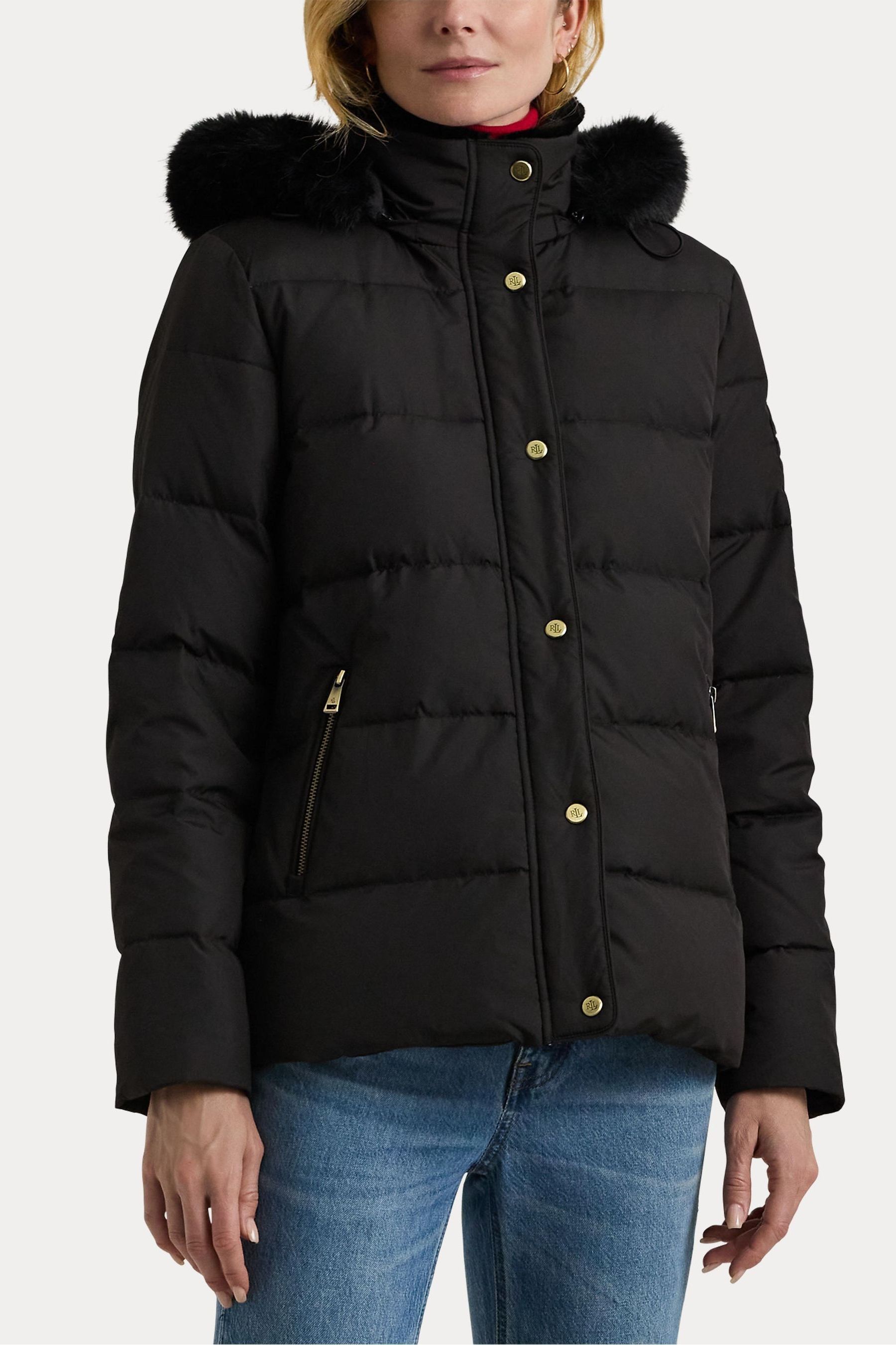 Lauren Ralph Lauren Faux Fur Hood Down Puffer Coat