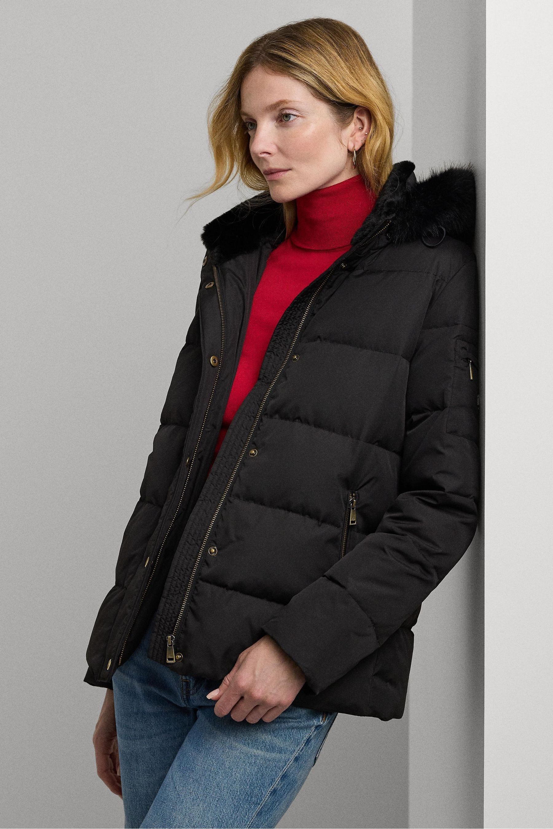 Ralph lauren faux fur puffer coat deals