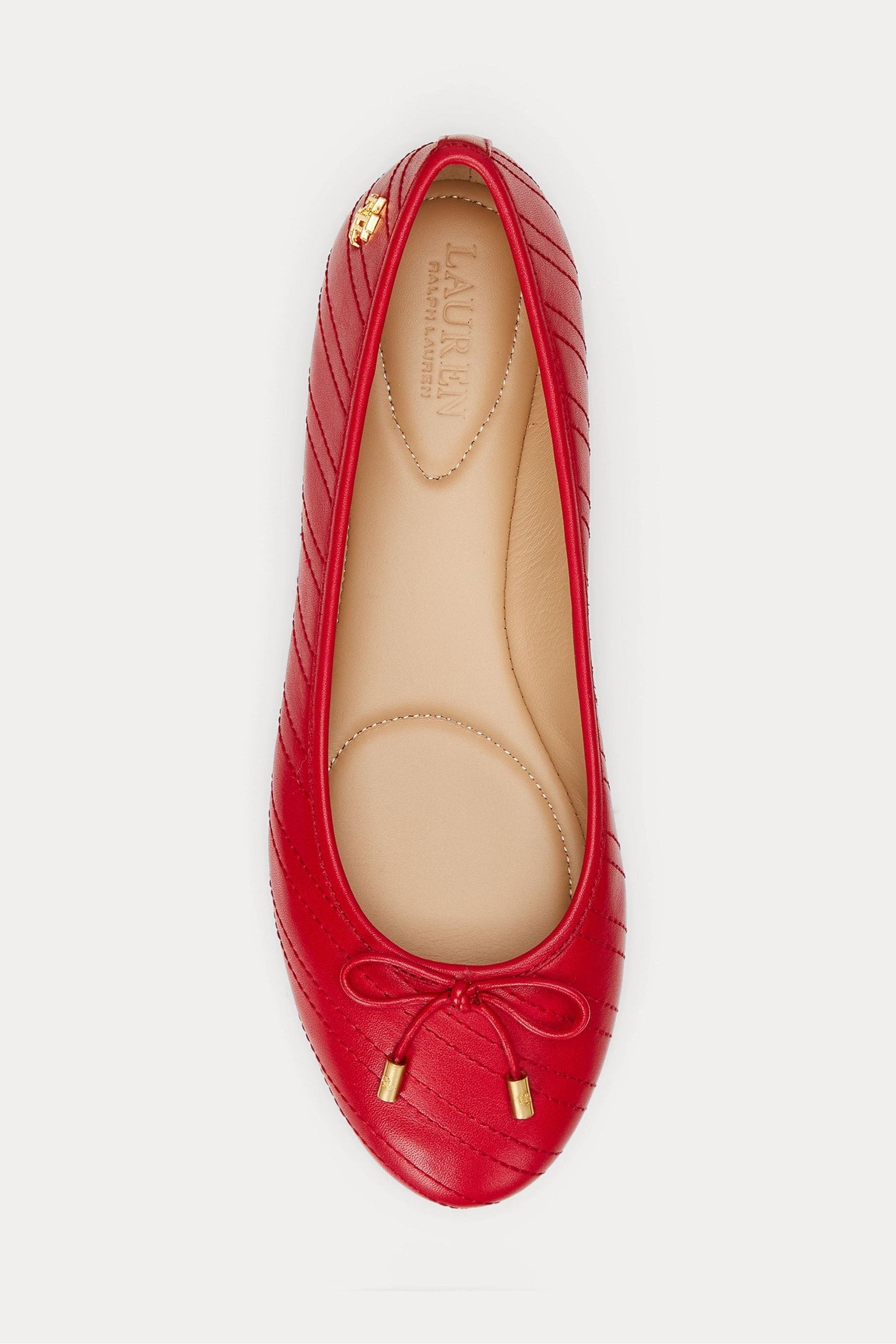 Buy Lauren Ralph Lauren Jayna Stitched Leather Ballet Flats from the Next UK online shop