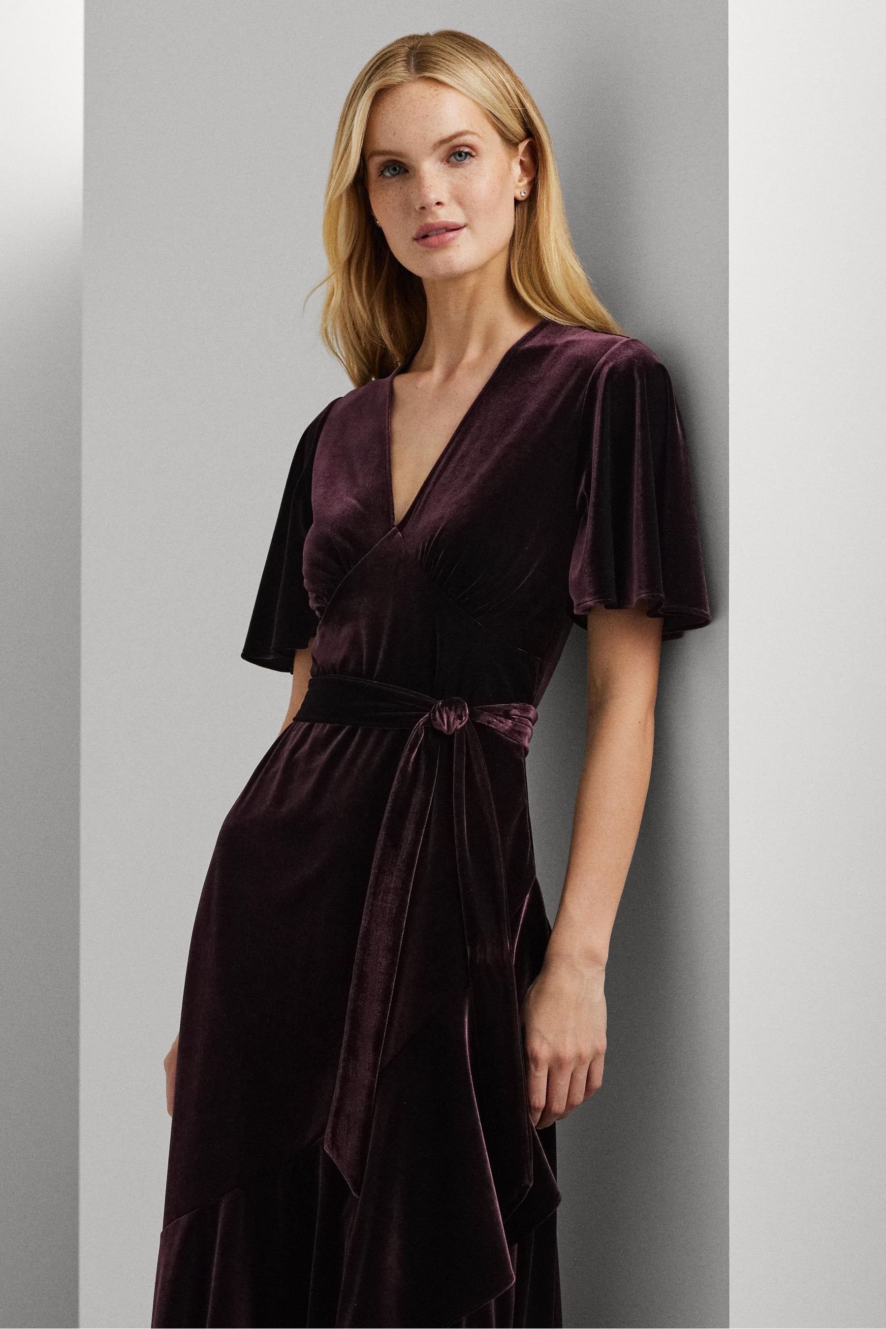 Ralph lauren v neck dress discount