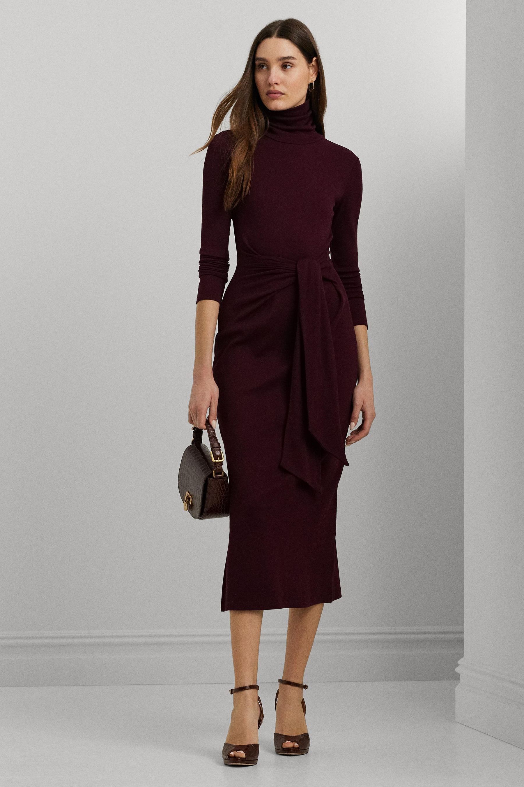 Buy Lauren Ralph Lauren Tie Front Turtleneck Dress from the Next UK online shop