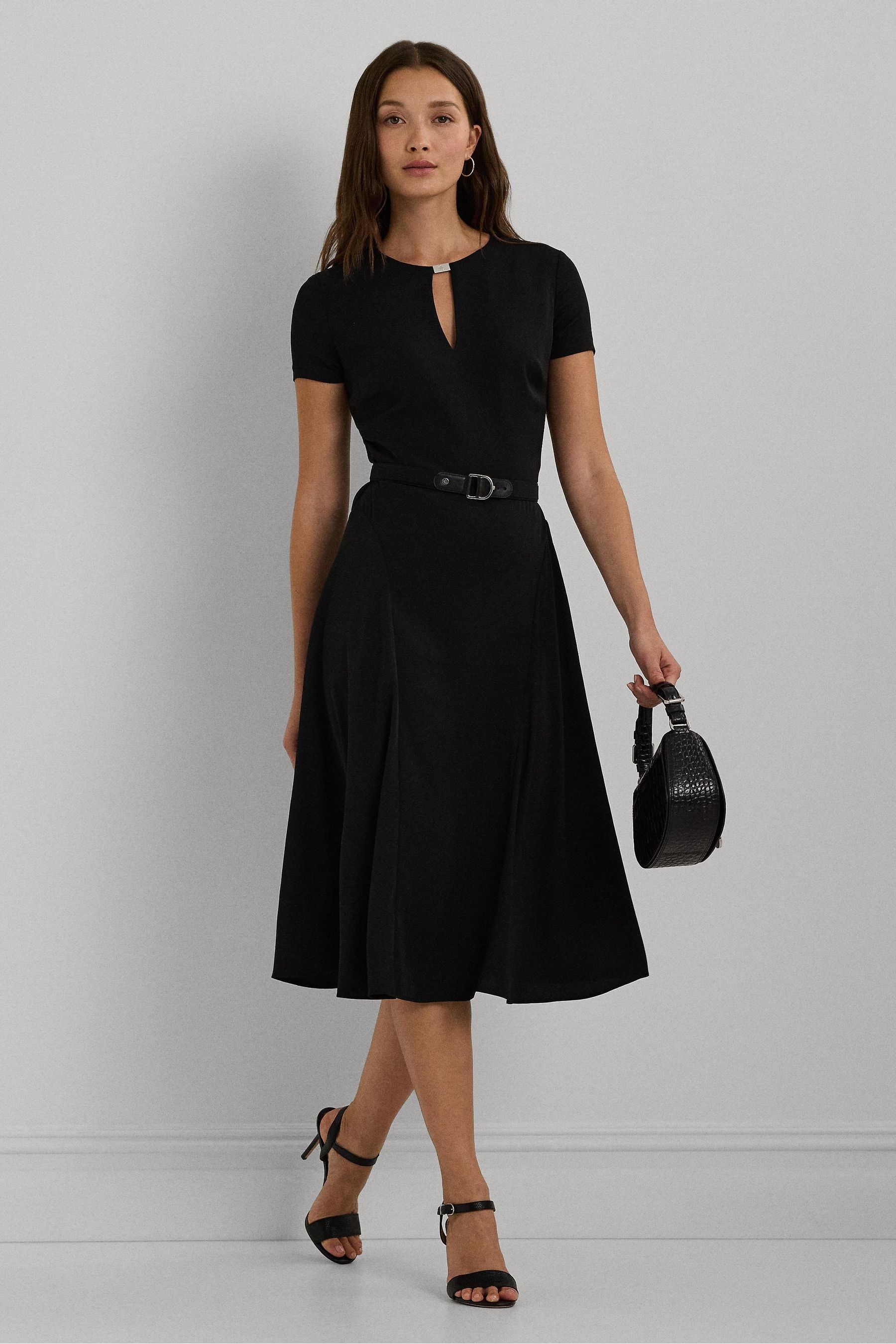 Buy Lauren Ralph Lauren Belted Georgette Dress from the Next UK online shop