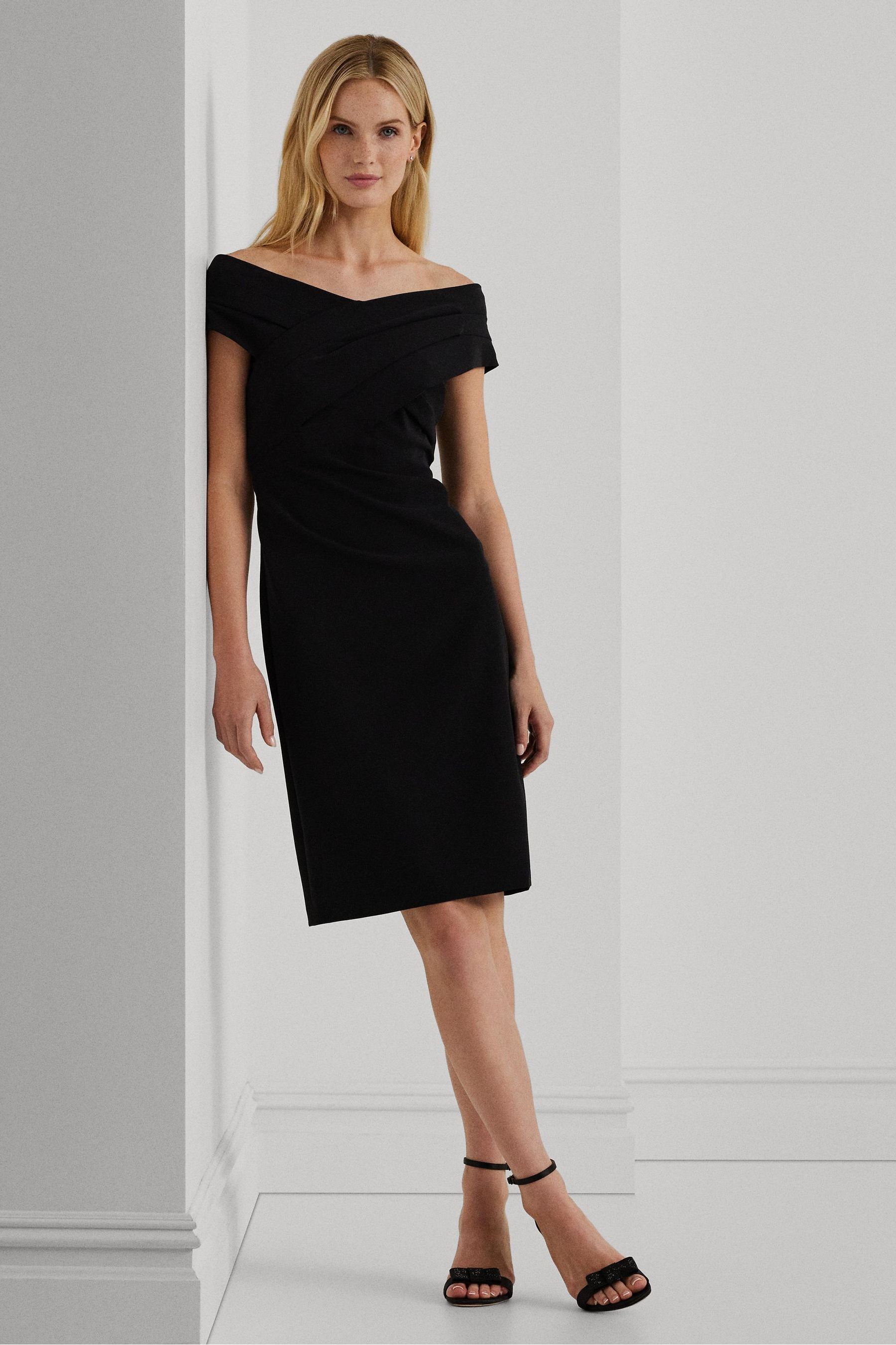 Lauren Ralph Lauren Crepe Off The Shoulder Cocktail Dress