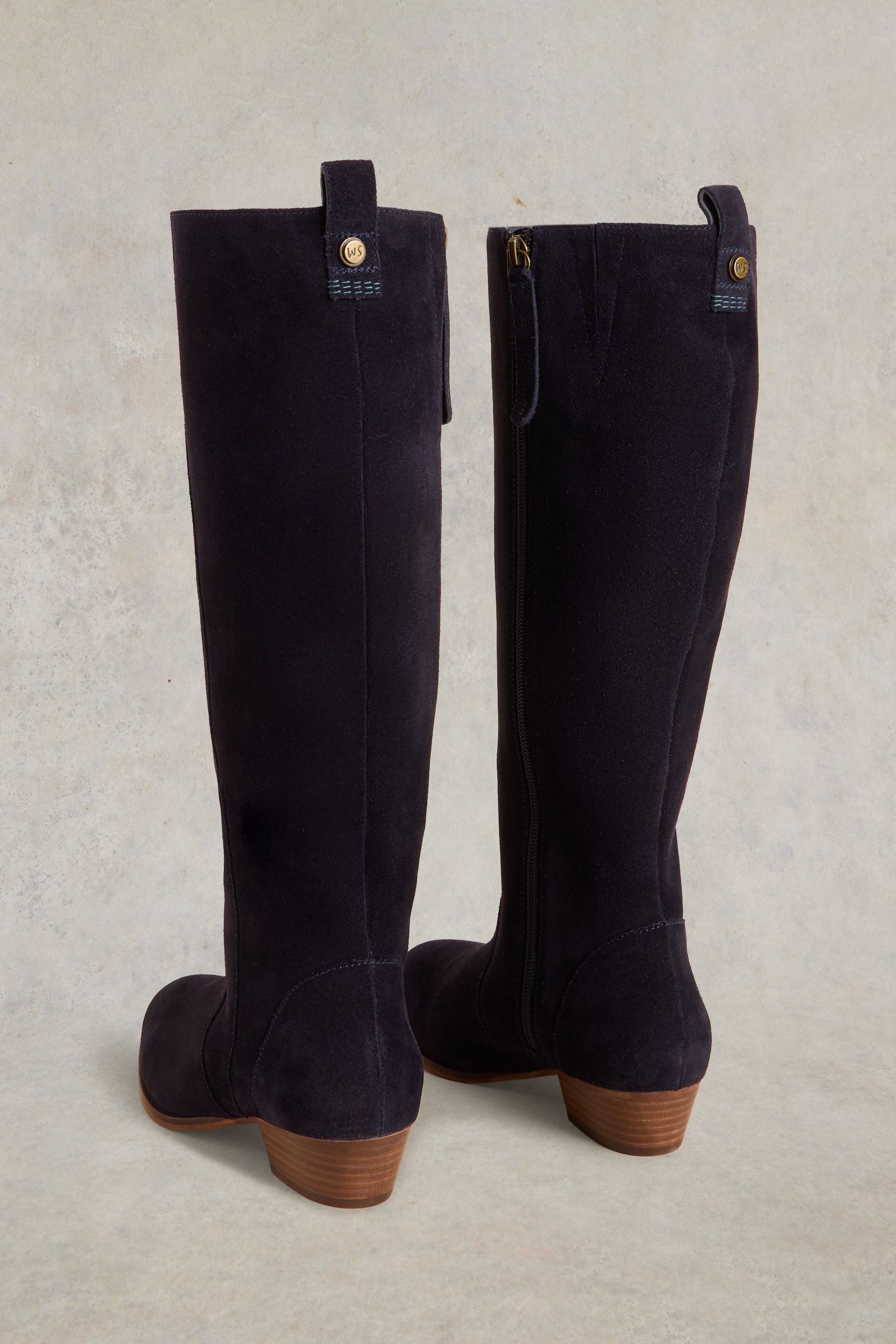 Buy White Stuff Blue Willow Suede Knee High Boots from Next Canada