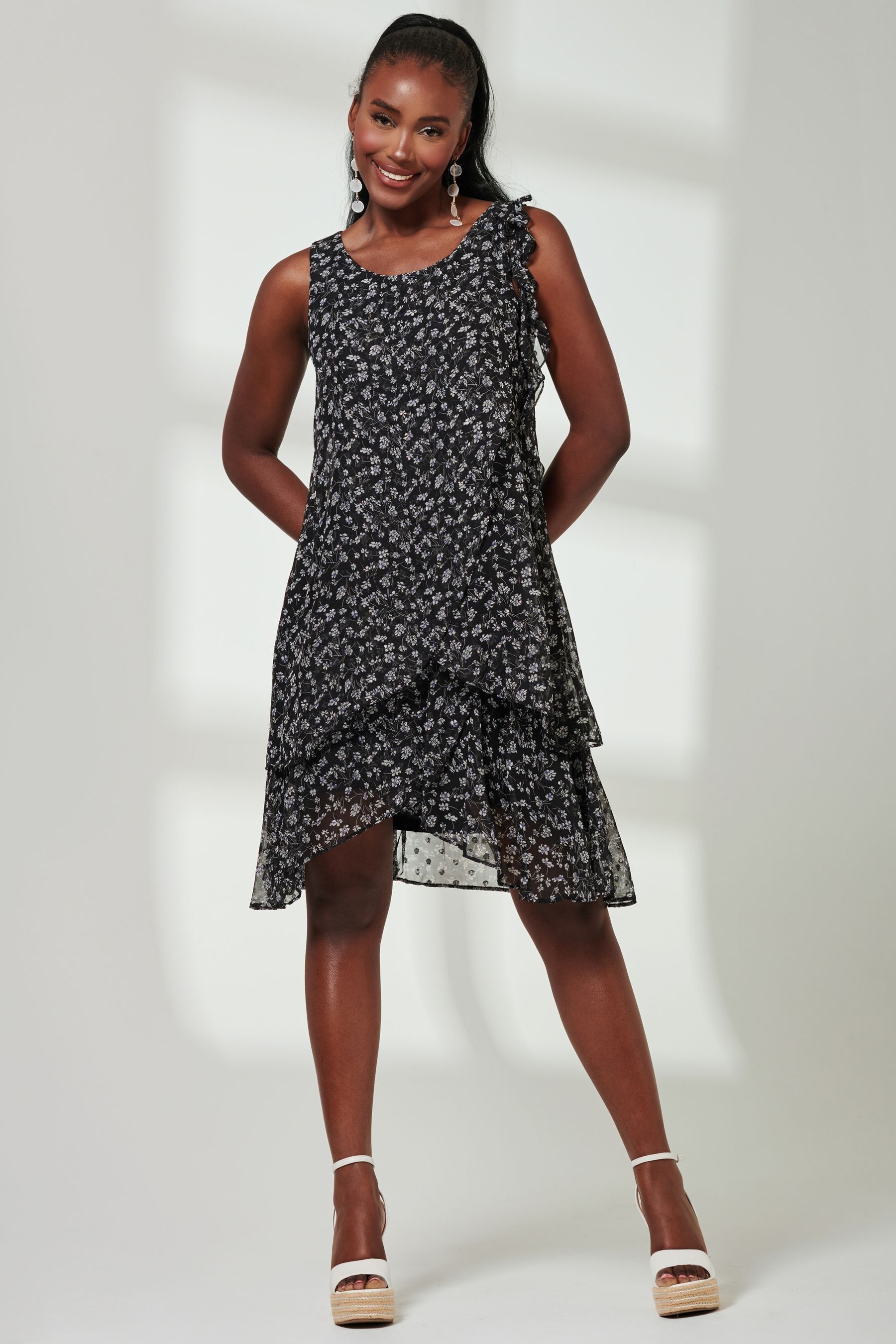 Chiffon swing dress uk on sale