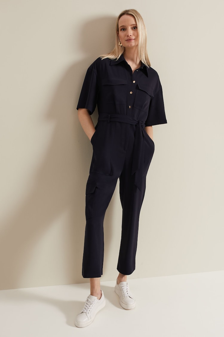 Phase Eight Blue Tallulah Utility Jumpsuit - Image 2 of 8