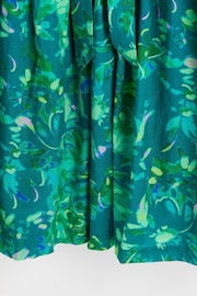 Oliver Bonas Green Daydream Floral Midi Shirt Dress - Image 9 of 9