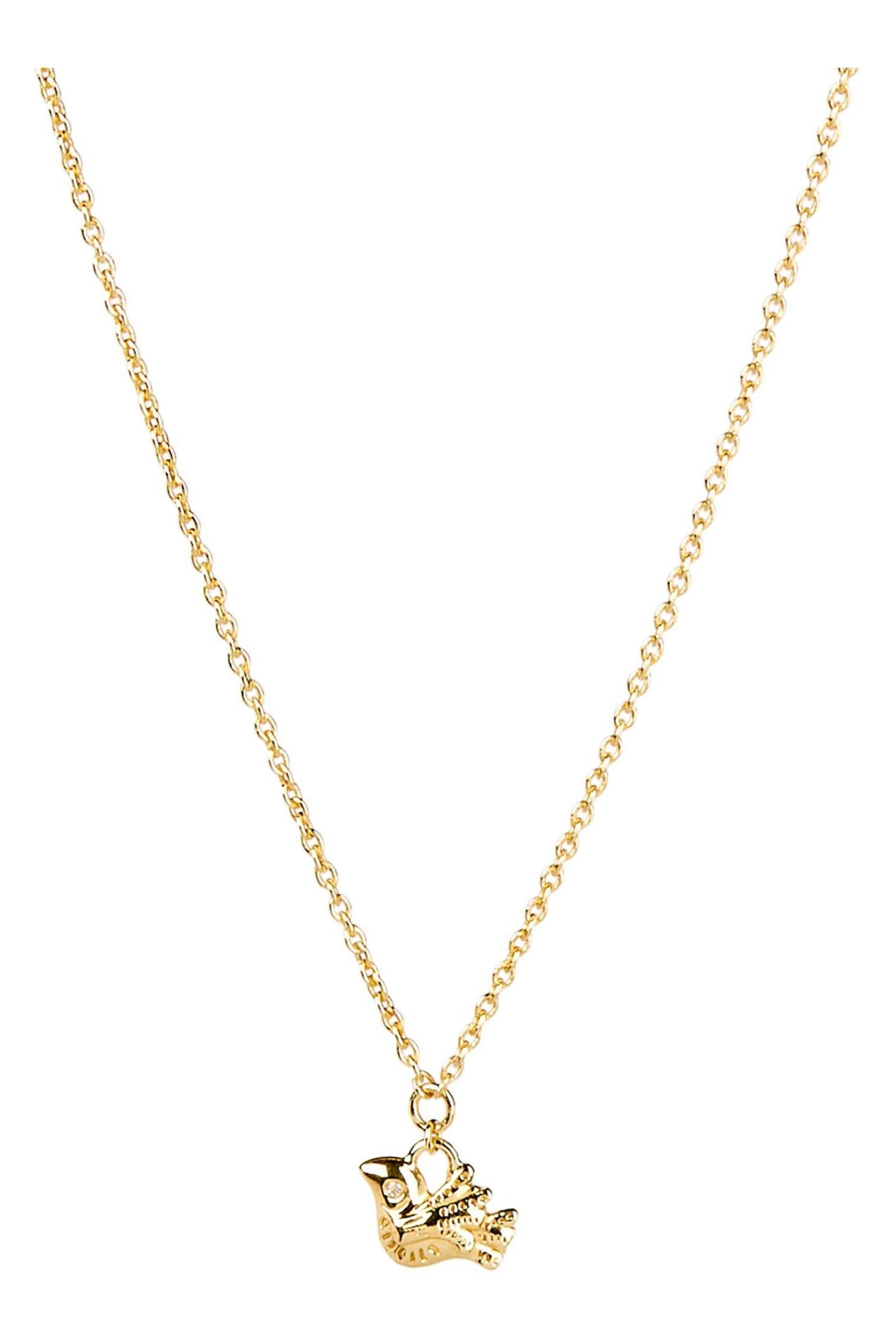 Buy Oliver Bonas Gold Tone Wren Flying Bird Short Pendant Necklace from the Next UK online shop