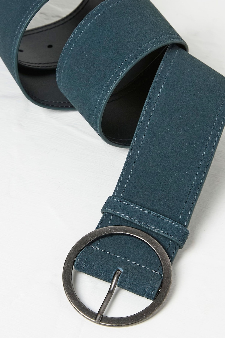 FatFace Blue Soft Wide Waist Belt - Image 2 of 2