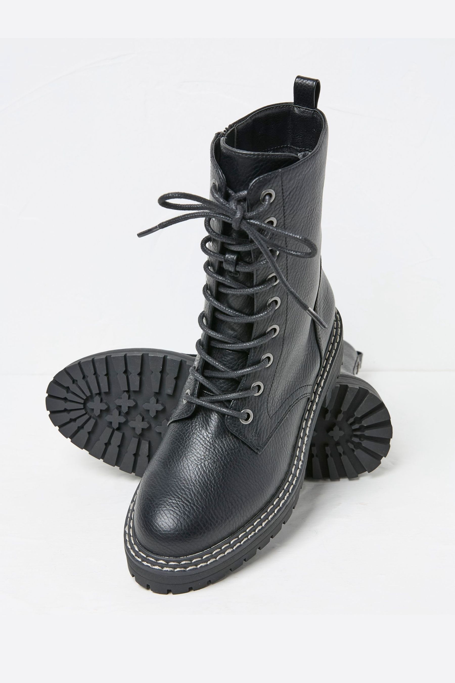 Buy FatFace Violet Black Chunky PU Boots from the Next UK online shop