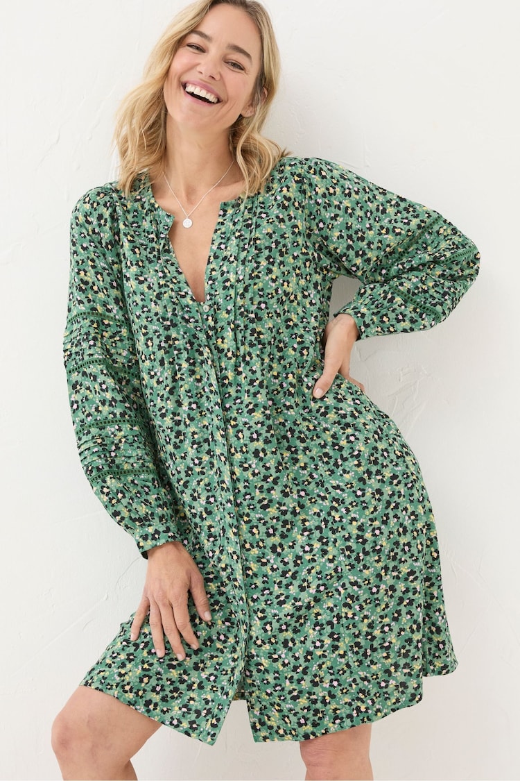 FatFace Joanna Green Floral Marks Dress - Image 1 of 6