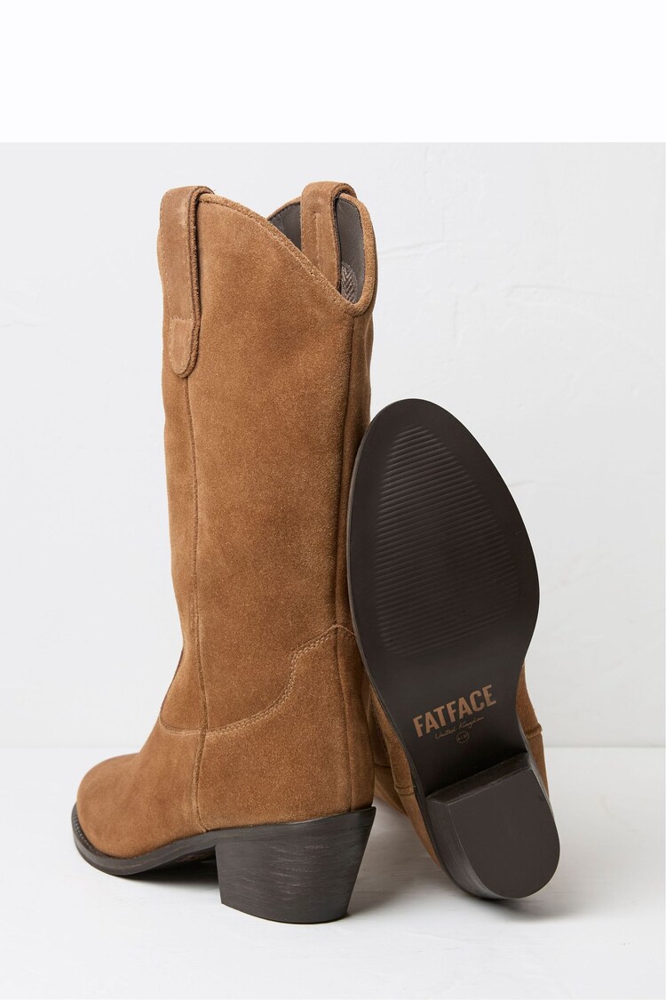 FatFace Sierra Brown Western Boots - Image 2 of 3