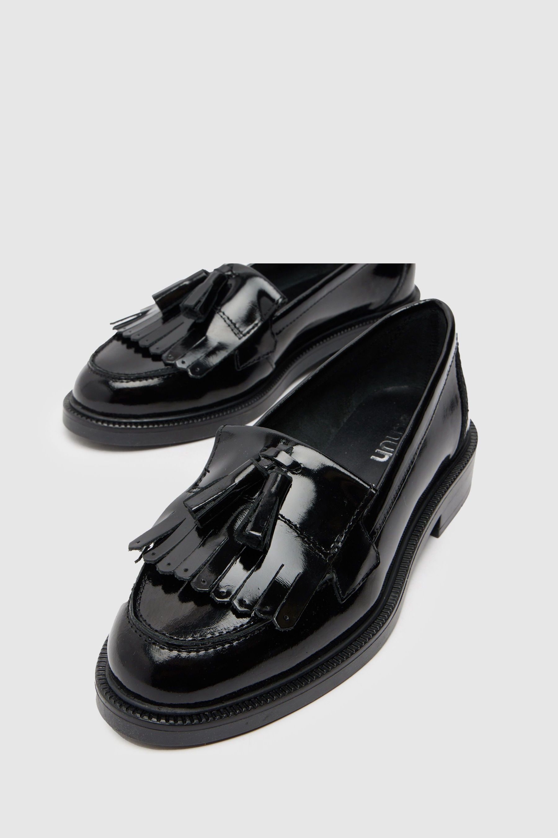 Buy Schuh Wide Fit Lizzie Leather Compass Black Shoes from the Next UK online shop