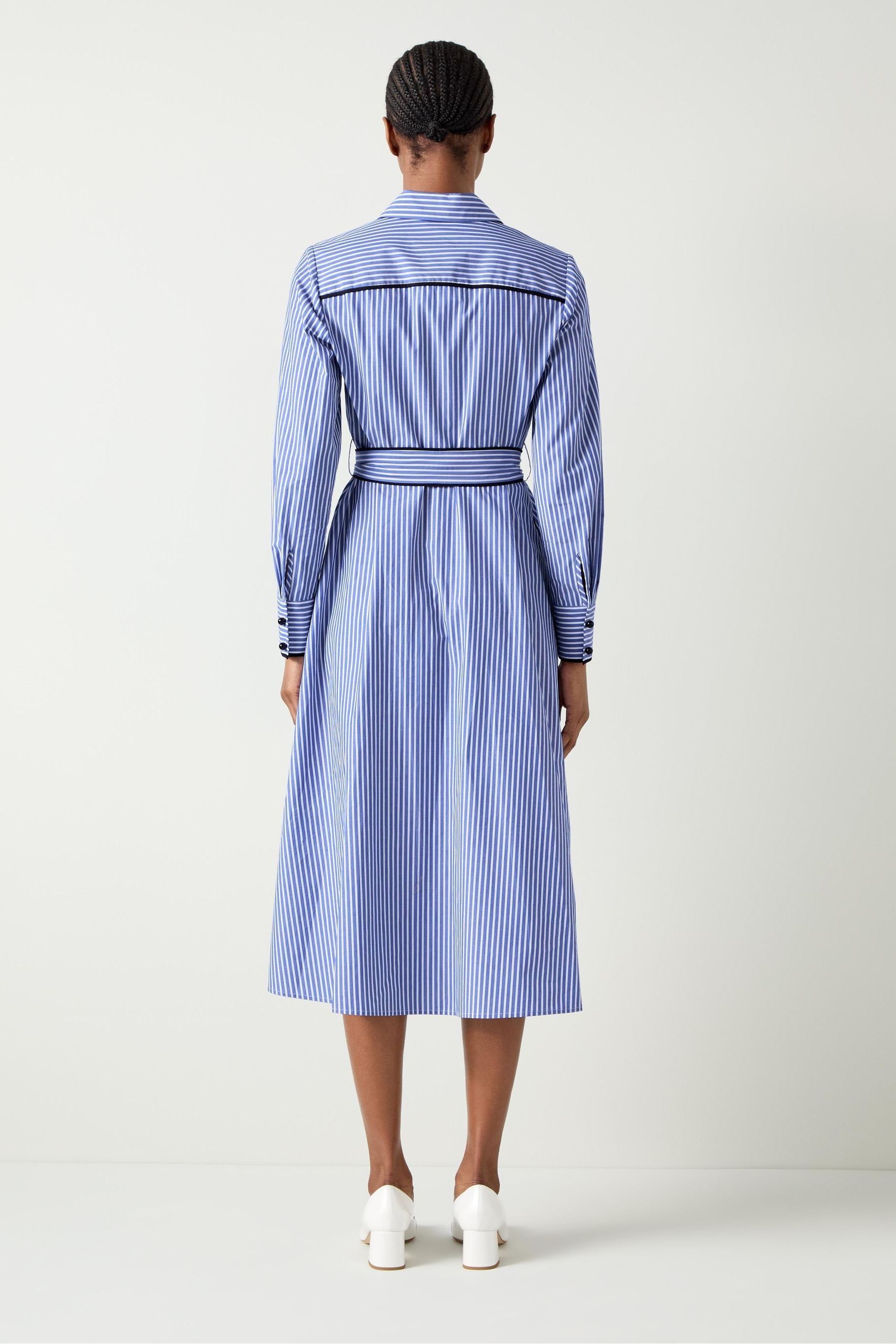 Buy LK Bennett Blue Lucan Striped 100 Cotton Shirt Dress from the Next UK online shop