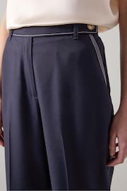 LK Bennett Navy & Cream Sophia Spring Crop Trousers - Image 3 of 3
