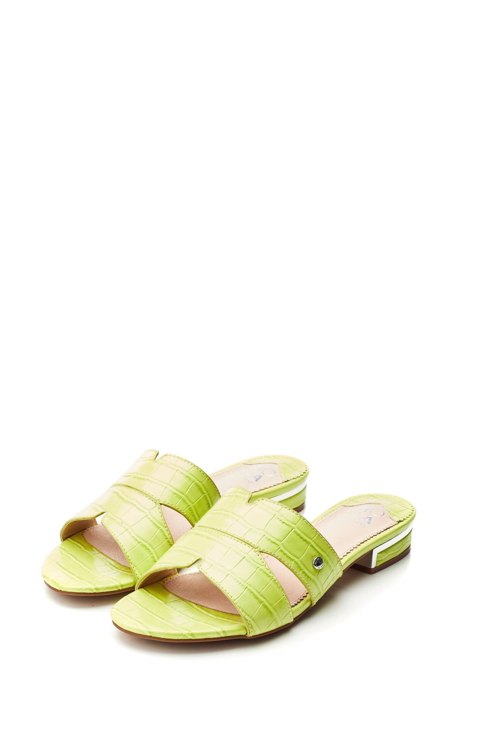 Moda in Pelle Green Murah M-Band Slider Sandals - Image 2 of 4