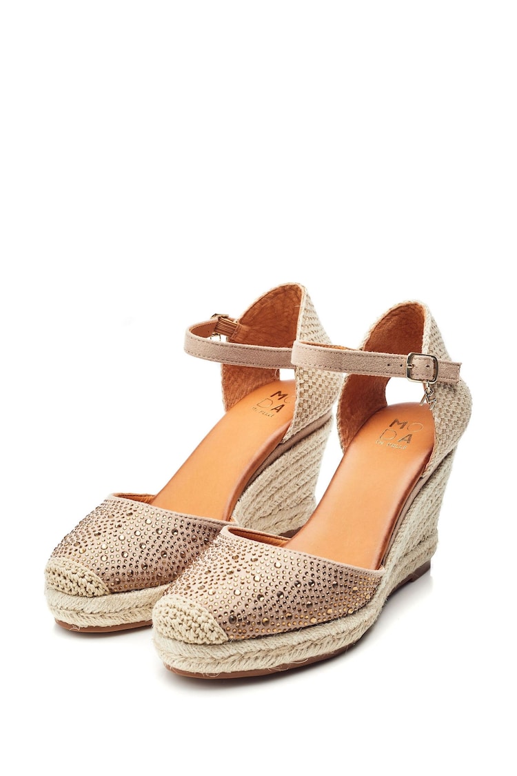 Moda In Pelle Willo Glitz Ombre Espadrille Wedges - Image 2 of 4