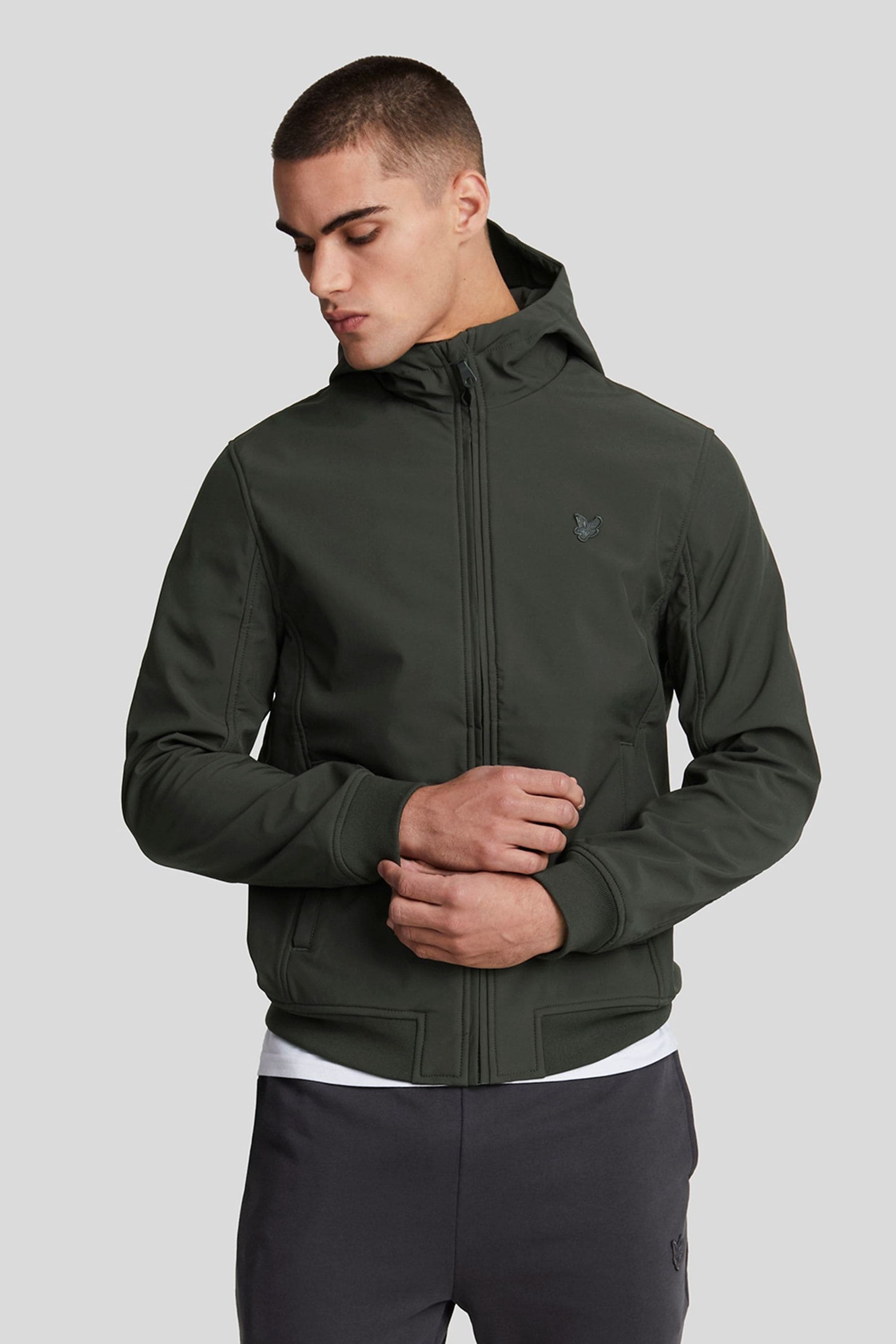 Lyle Scott Grey Tonal Fleece Back Softshell Jacket X Large Mens